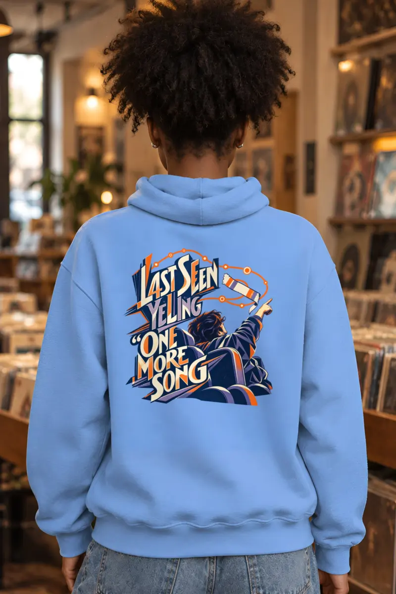 “Last Seen Yelling One More Song” Heavy Blend Unisex Pullover Hoodie