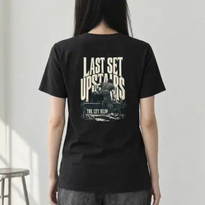 "Last Set Upstairs" Heavyweight Unisex Crewneck T-shirt