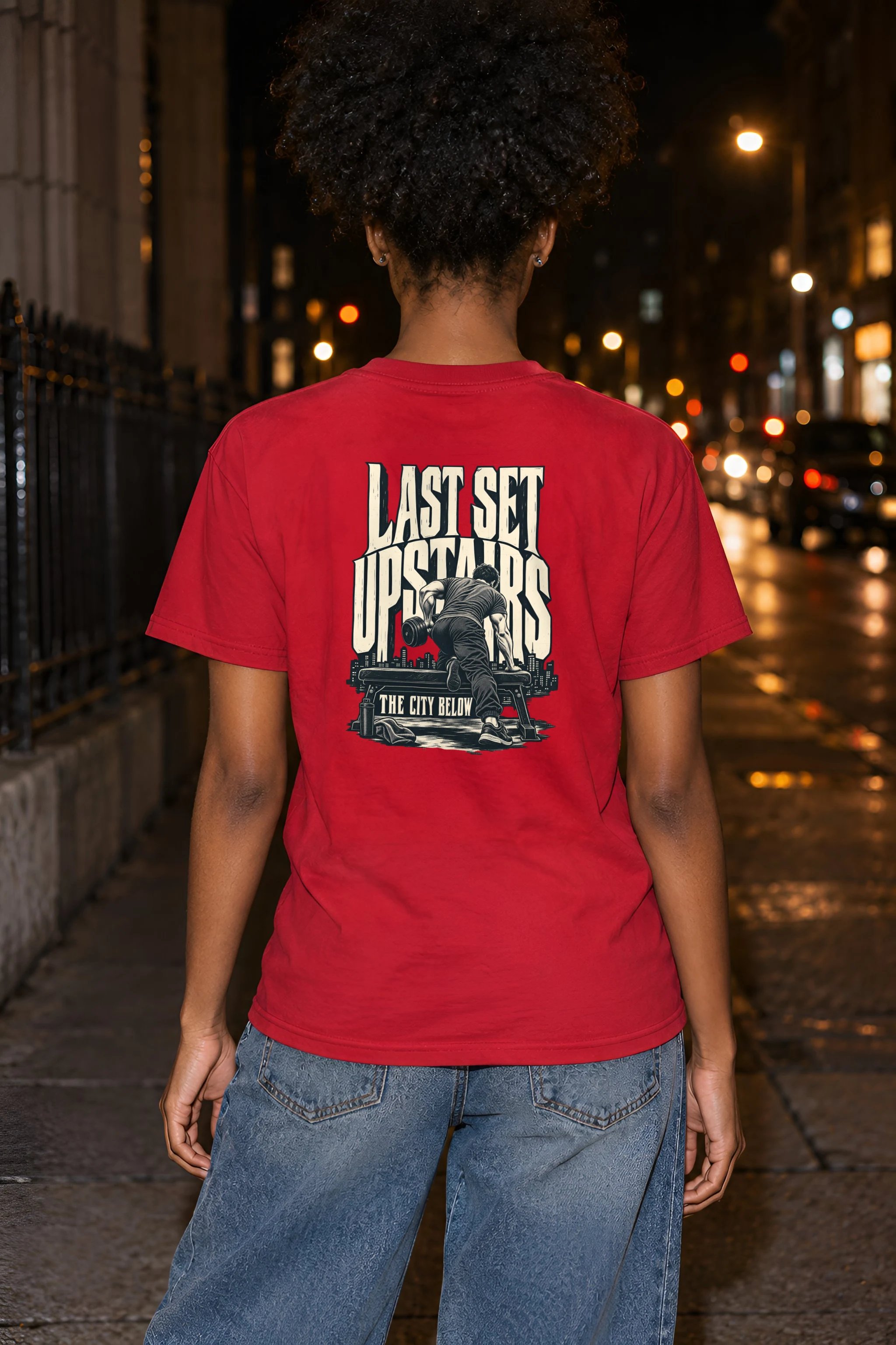 "Last Set Upstairs" Heavyweight Unisex Crewneck T-shirt