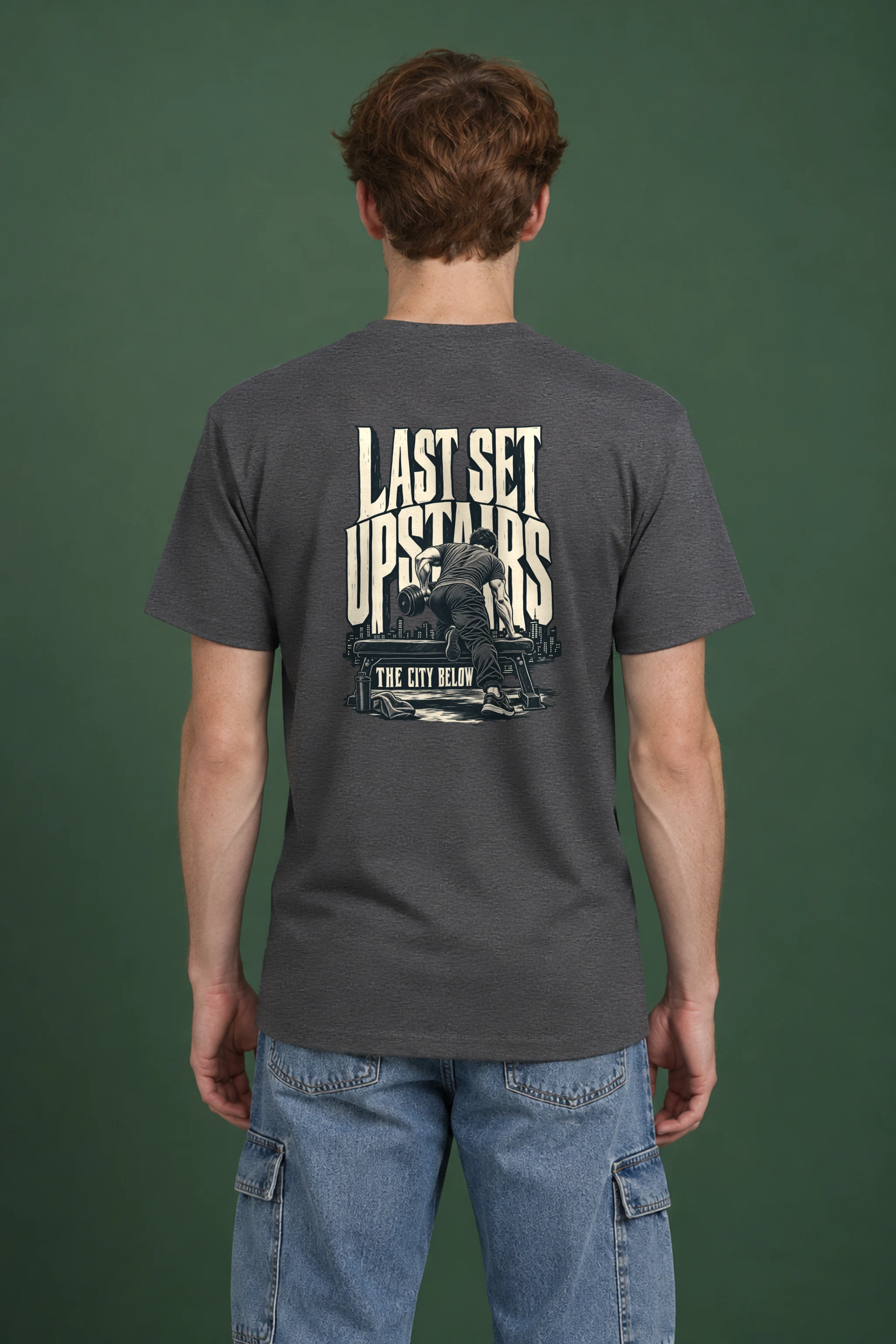 "Last Set Upstairs" Heavyweight Unisex Crewneck T-shirt