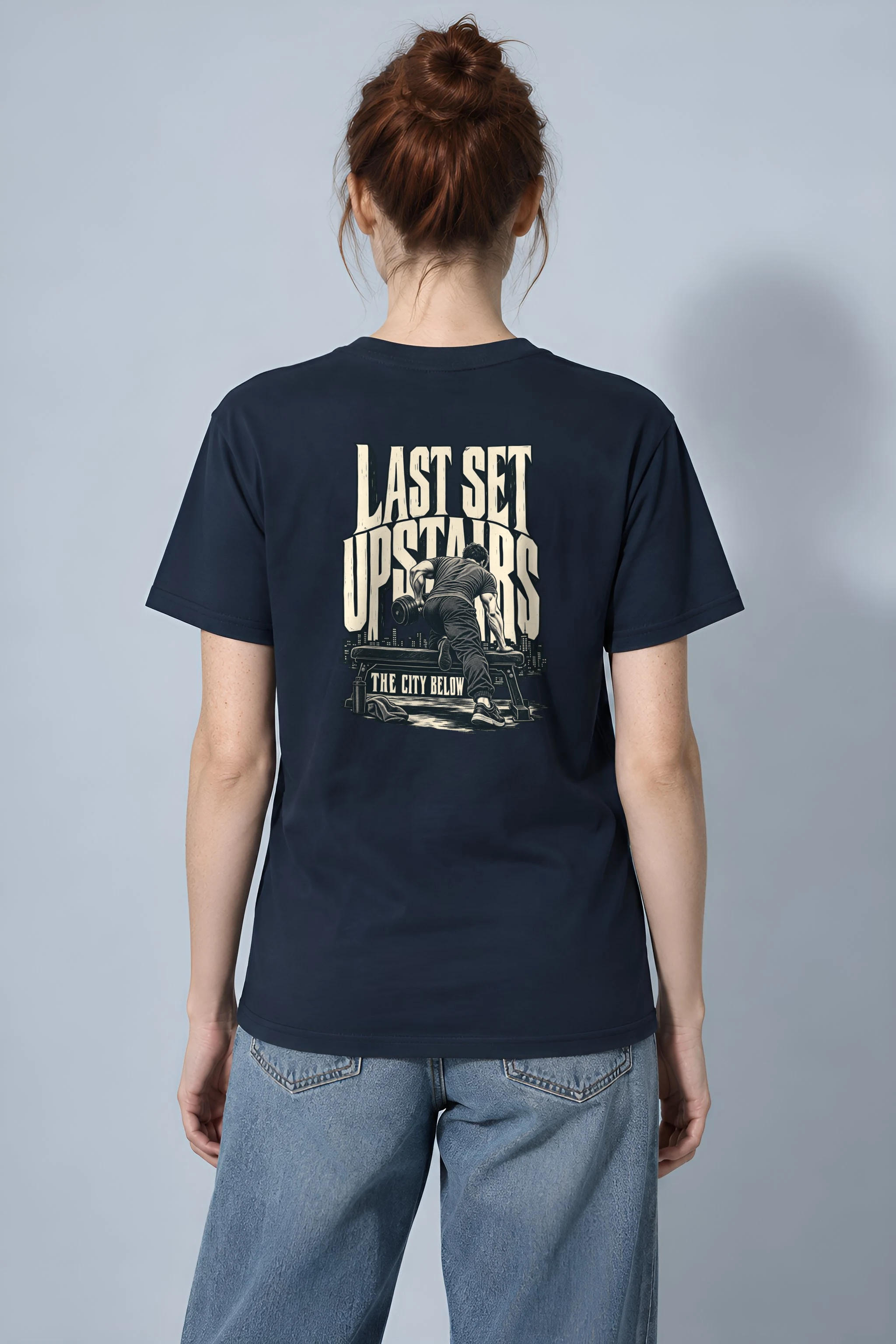 "Last Set Upstairs" Heavyweight Unisex Crewneck T-shirt