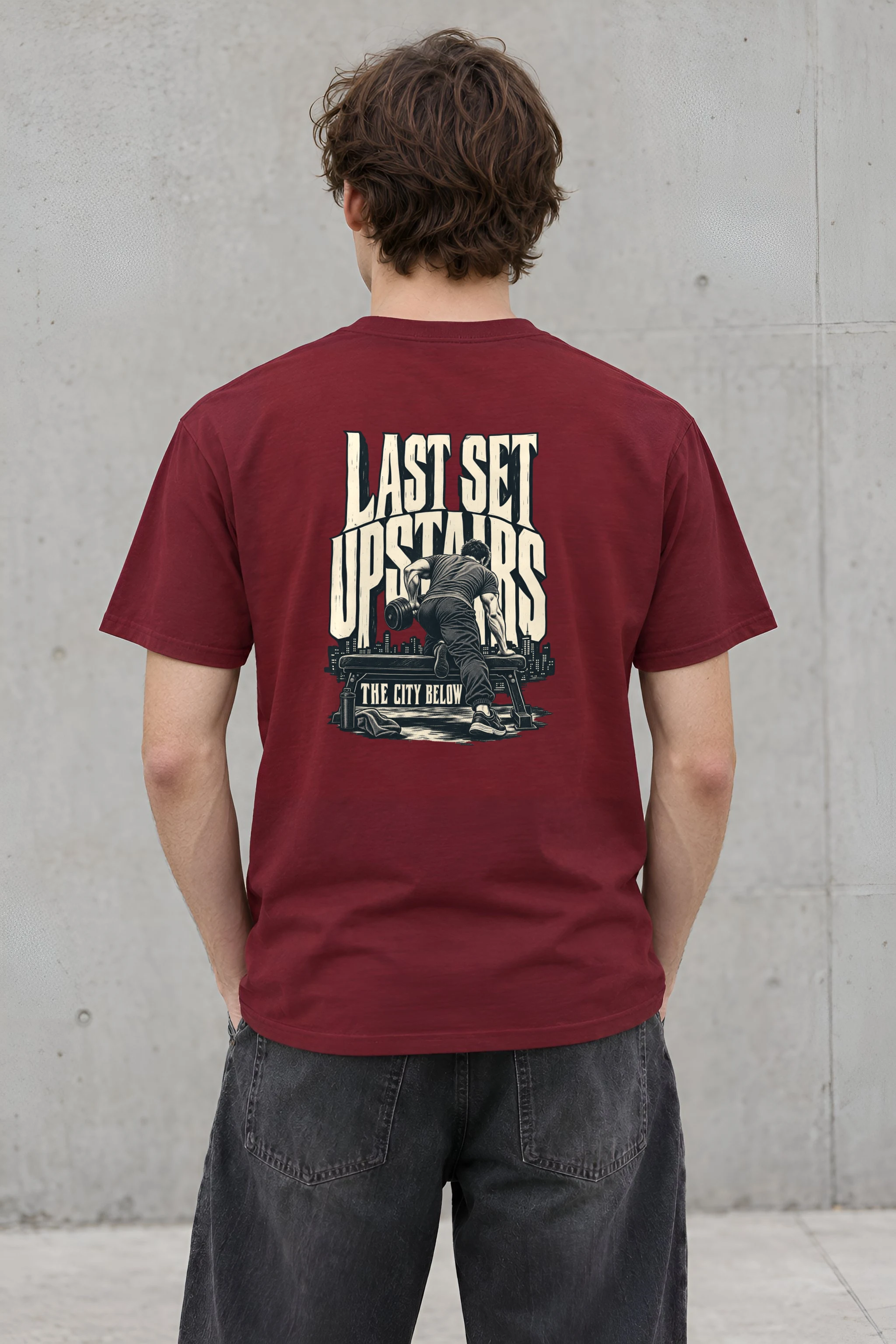 "Last Set Upstairs" Heavyweight Unisex Crewneck T-shirt