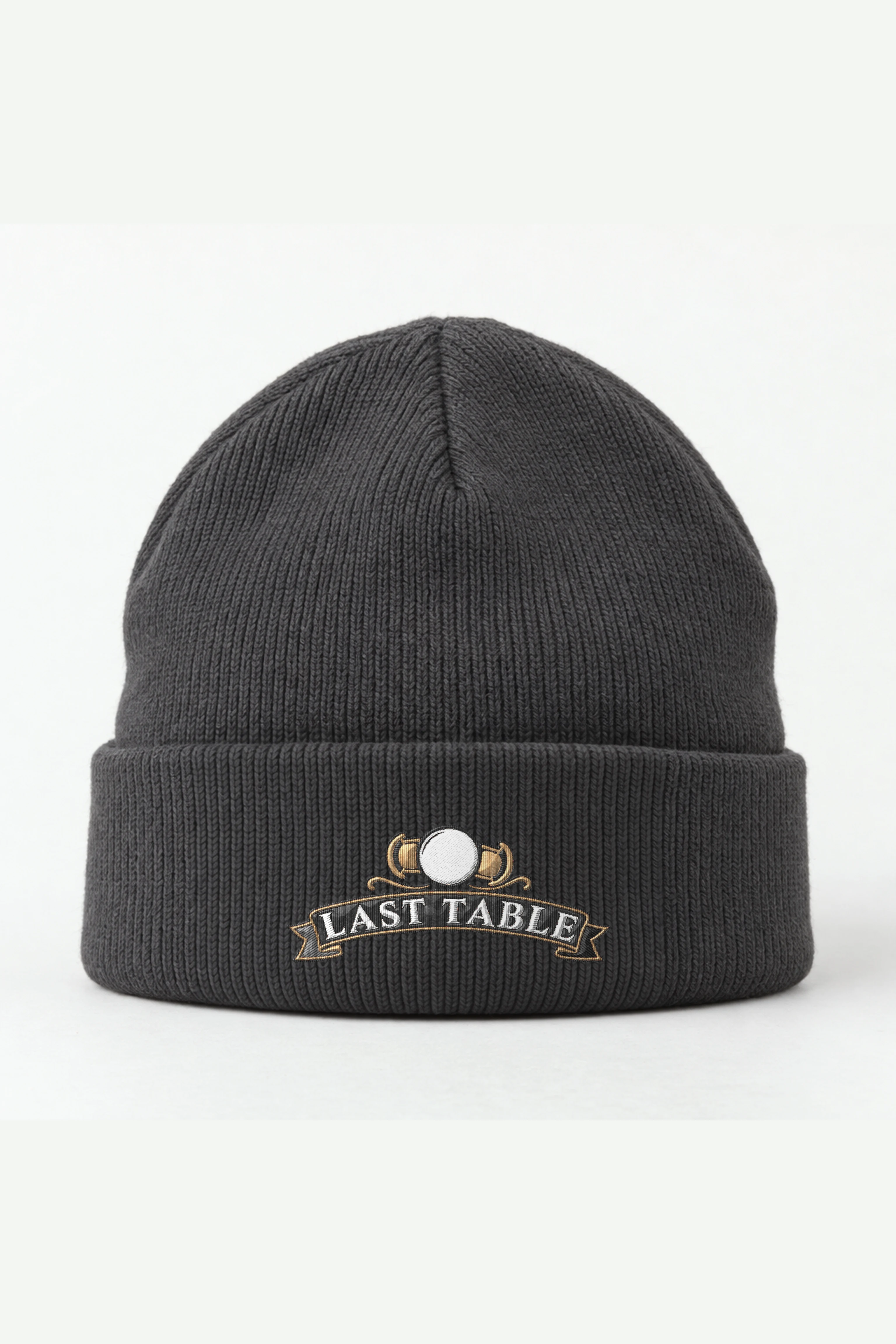 "Last Table" Cuffed Beanie · Embroidered