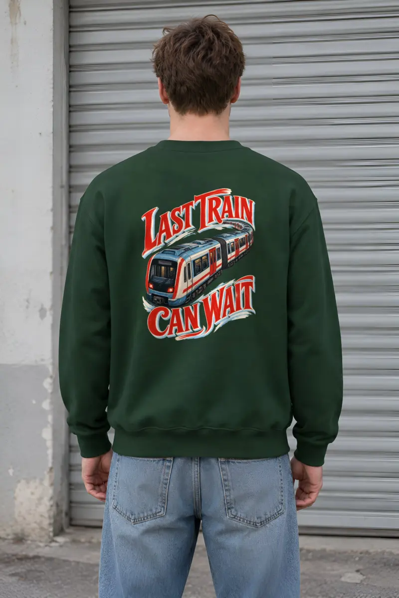 "Last Train Can Wait" Heavy Blend Unisex Crewneck Sweatshirt