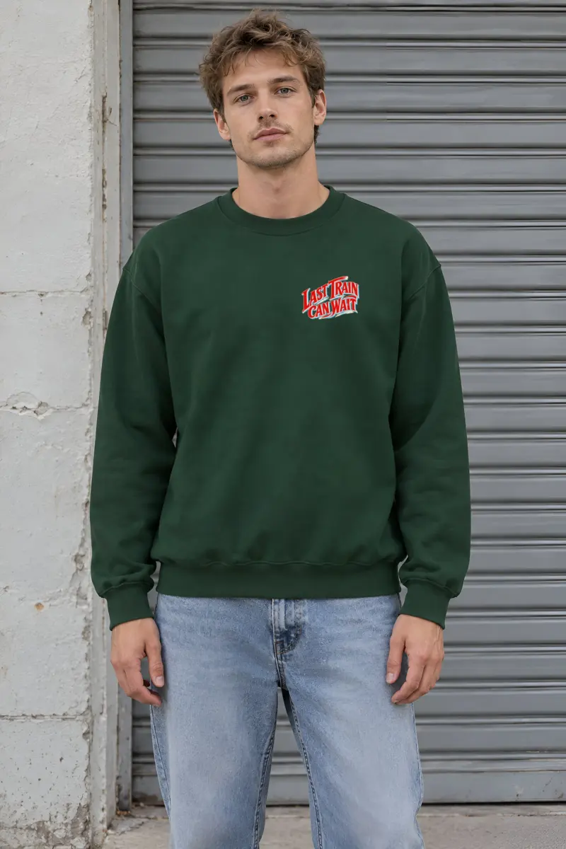"Last Train Can Wait" Heavy Blend Unisex Crewneck Sweatshirt