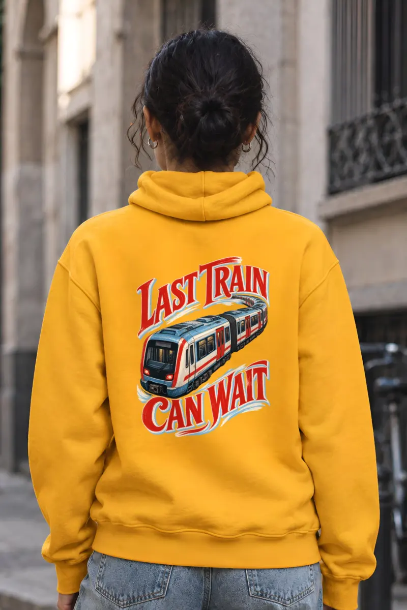 "Last Train Can Wait" Heavy Blend Unisex Pullover Hoodie