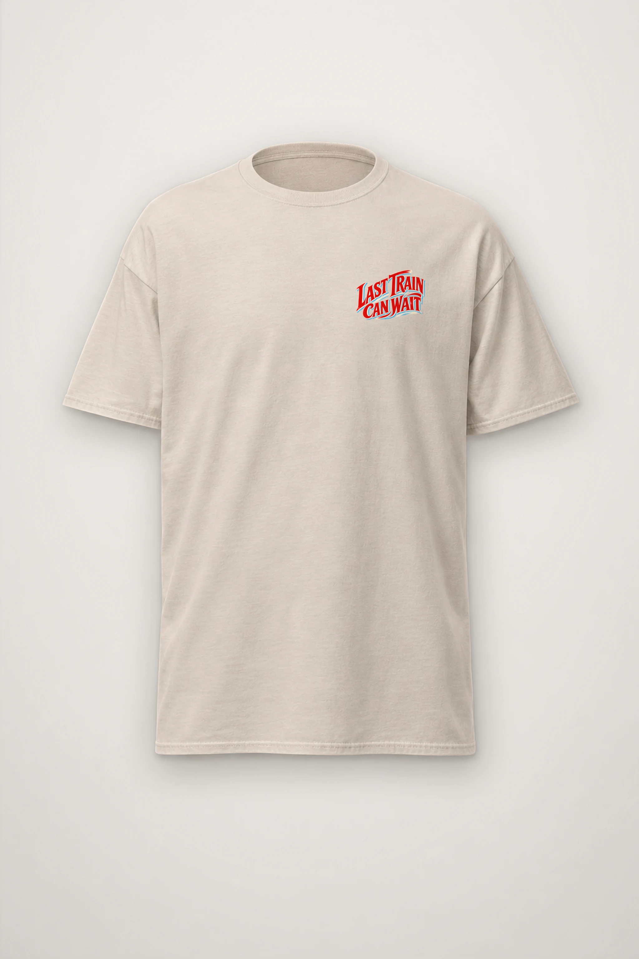"Last Train Can Wait" Heavyweight Unisex Crewneck T-shirt
