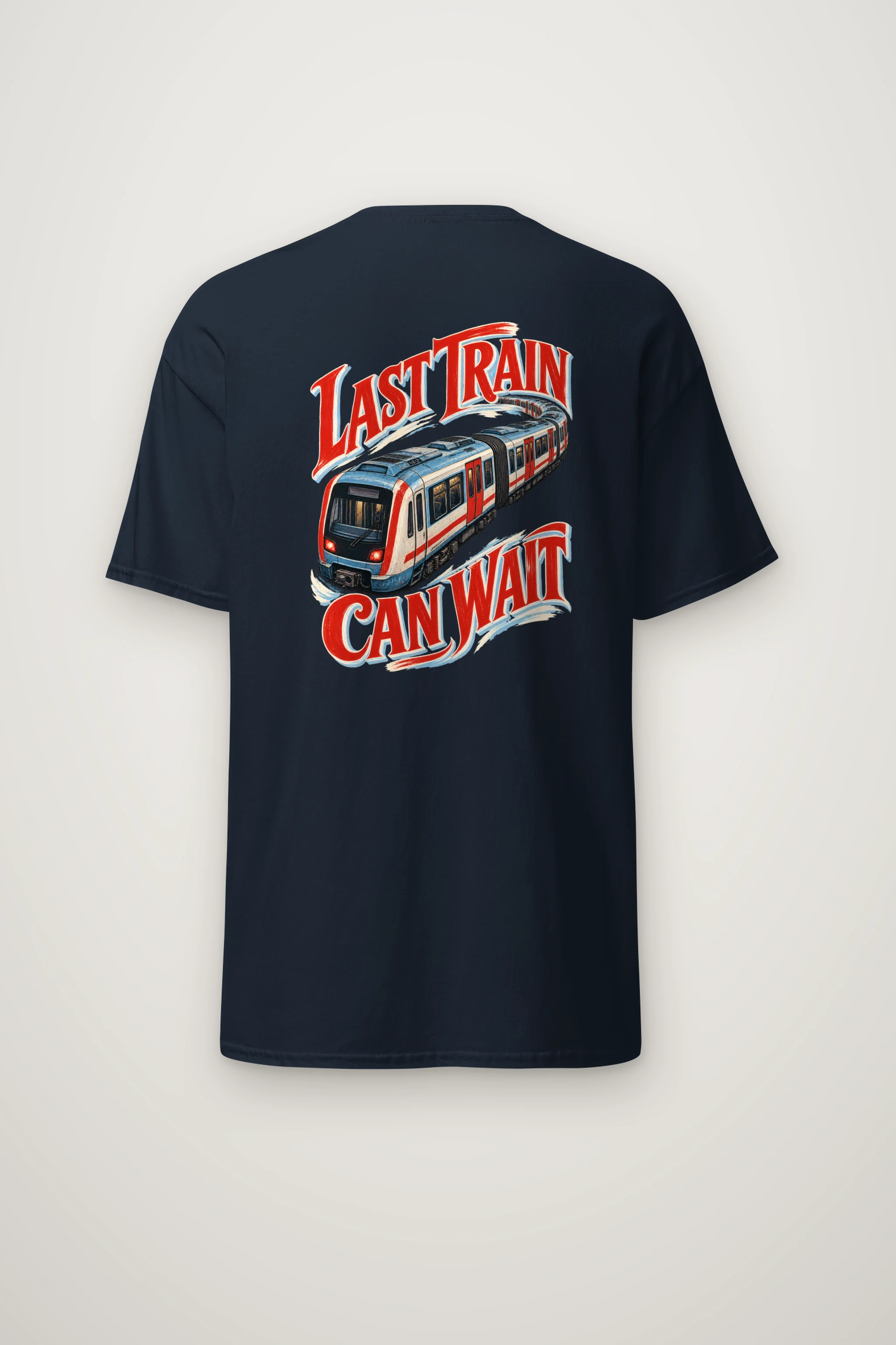"Last Train Can Wait" Heavyweight Unisex Crewneck T-shirt