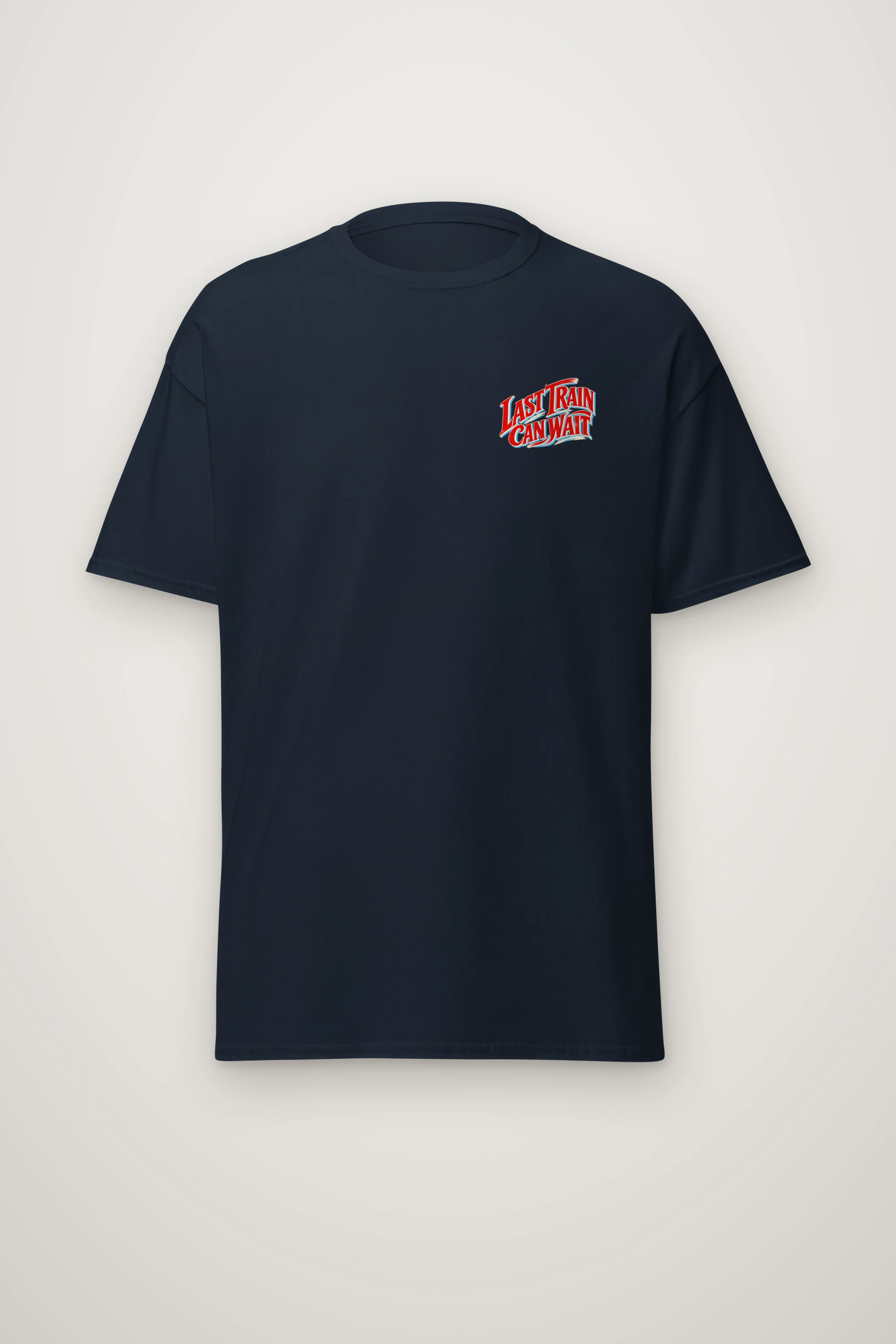 "Last Train Can Wait" Heavyweight Unisex Crewneck T-shirt