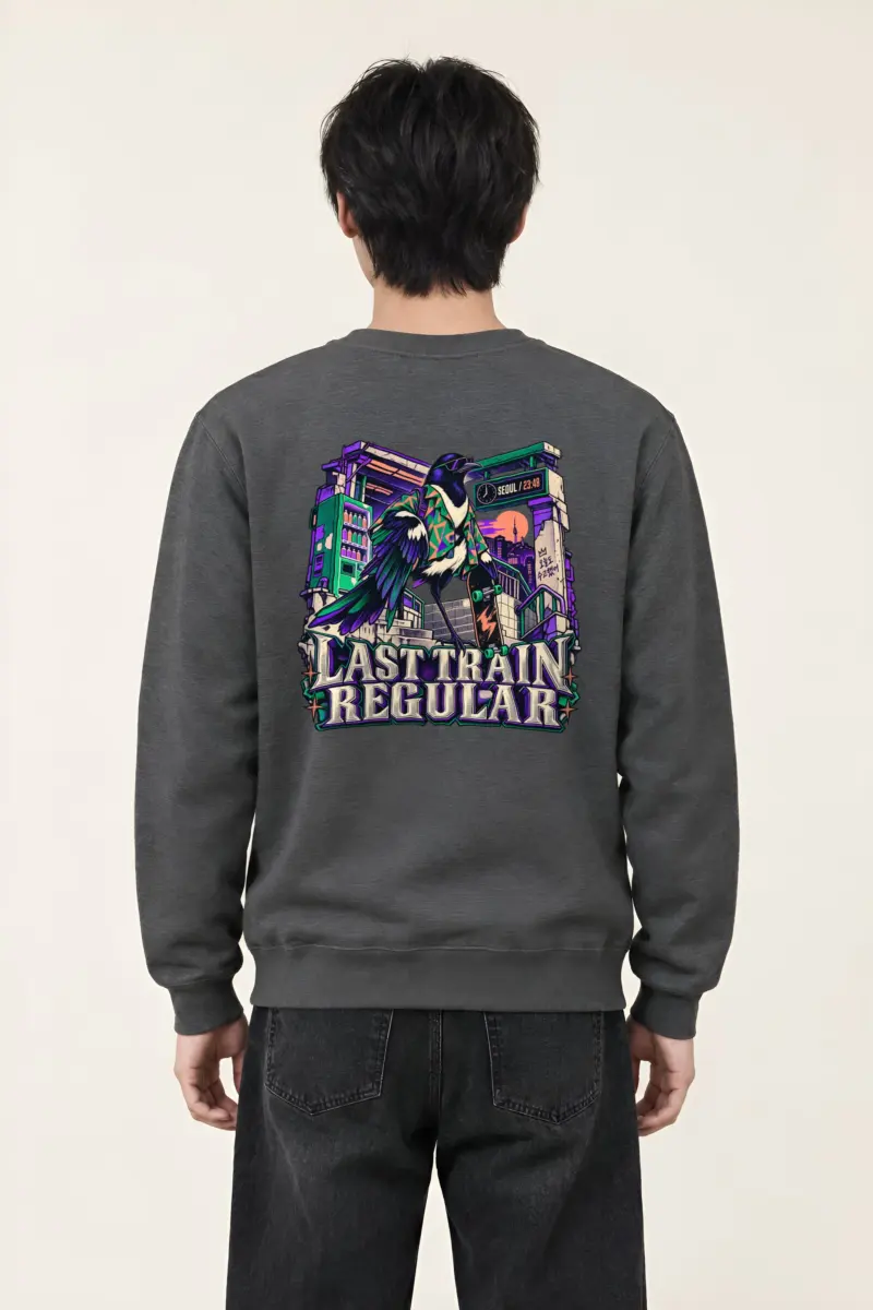 "Last Train Regular Magpie" Heavy Blend Unisex Crewneck Sweatshirt