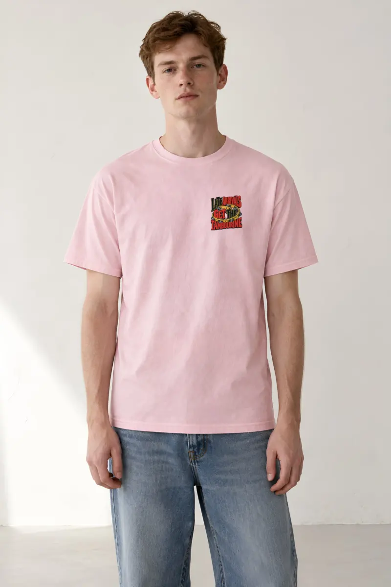 "Late Arrivals Get The Tambourine" Heavyweight Unisex Crewneck T-shirt