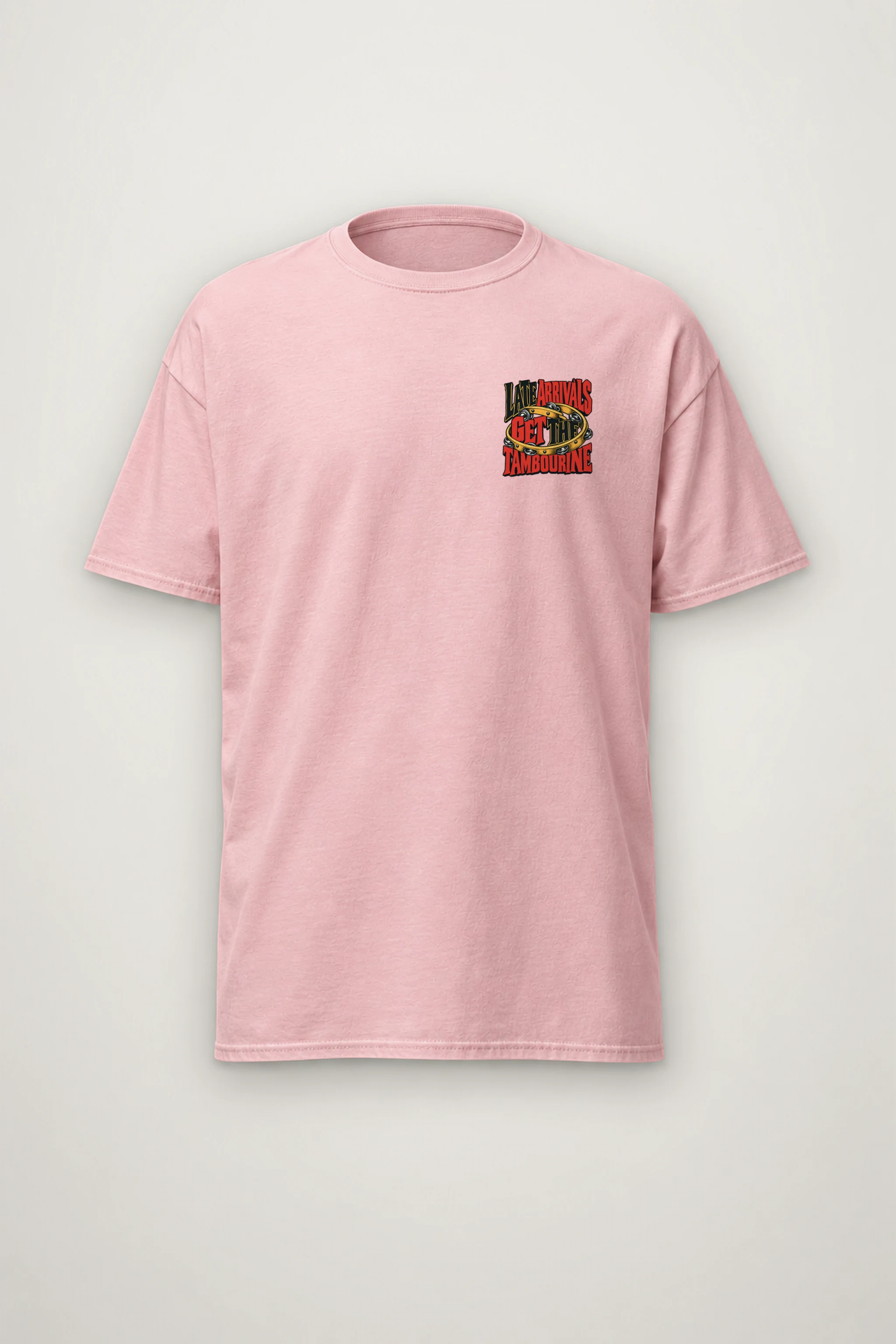 "Late Arrivals Get The Tambourine" Heavyweight Unisex Crewneck T-shirt