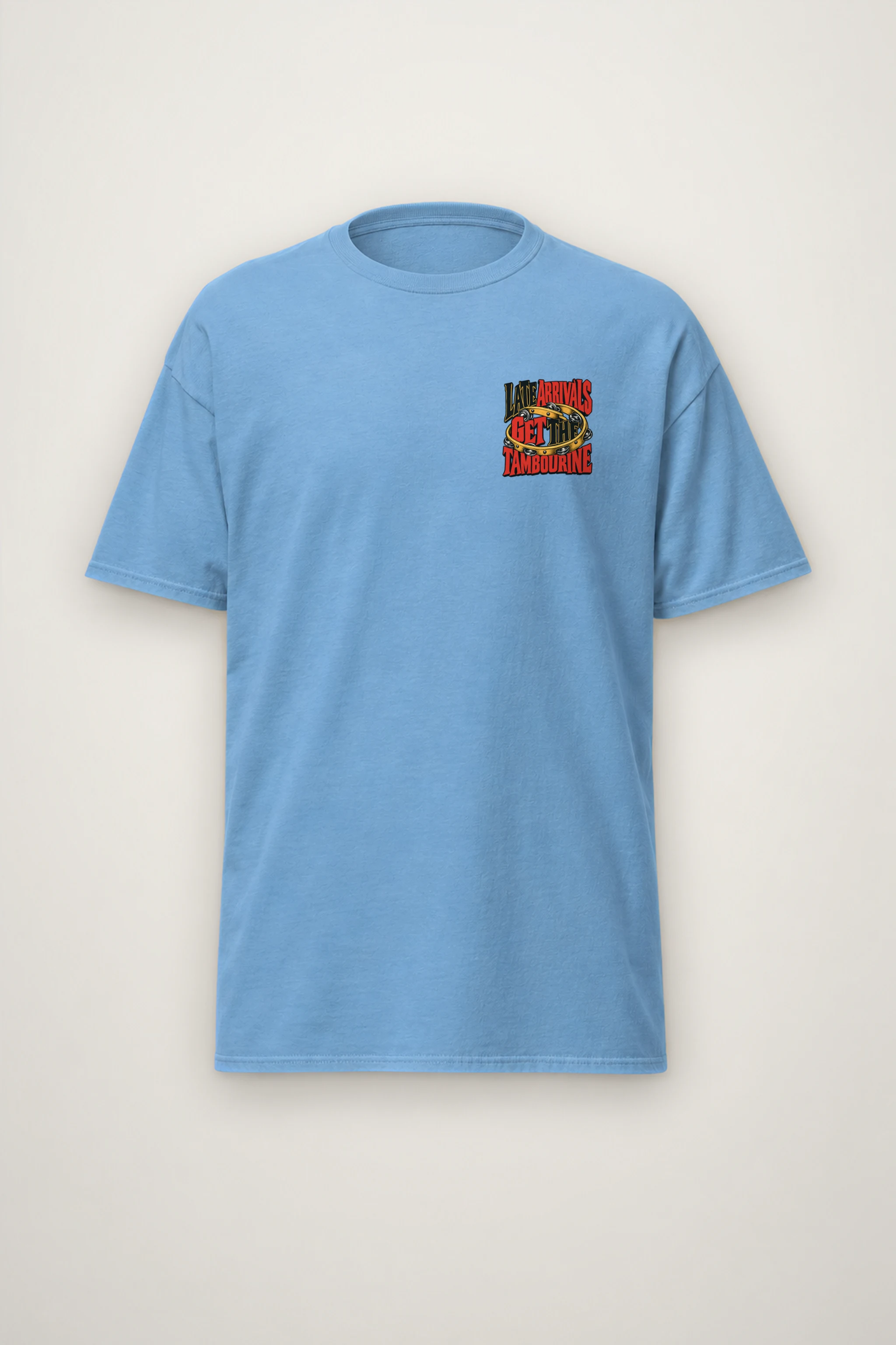 "Late Arrivals Get The Tambourine" Heavyweight Unisex Crewneck T-shirt