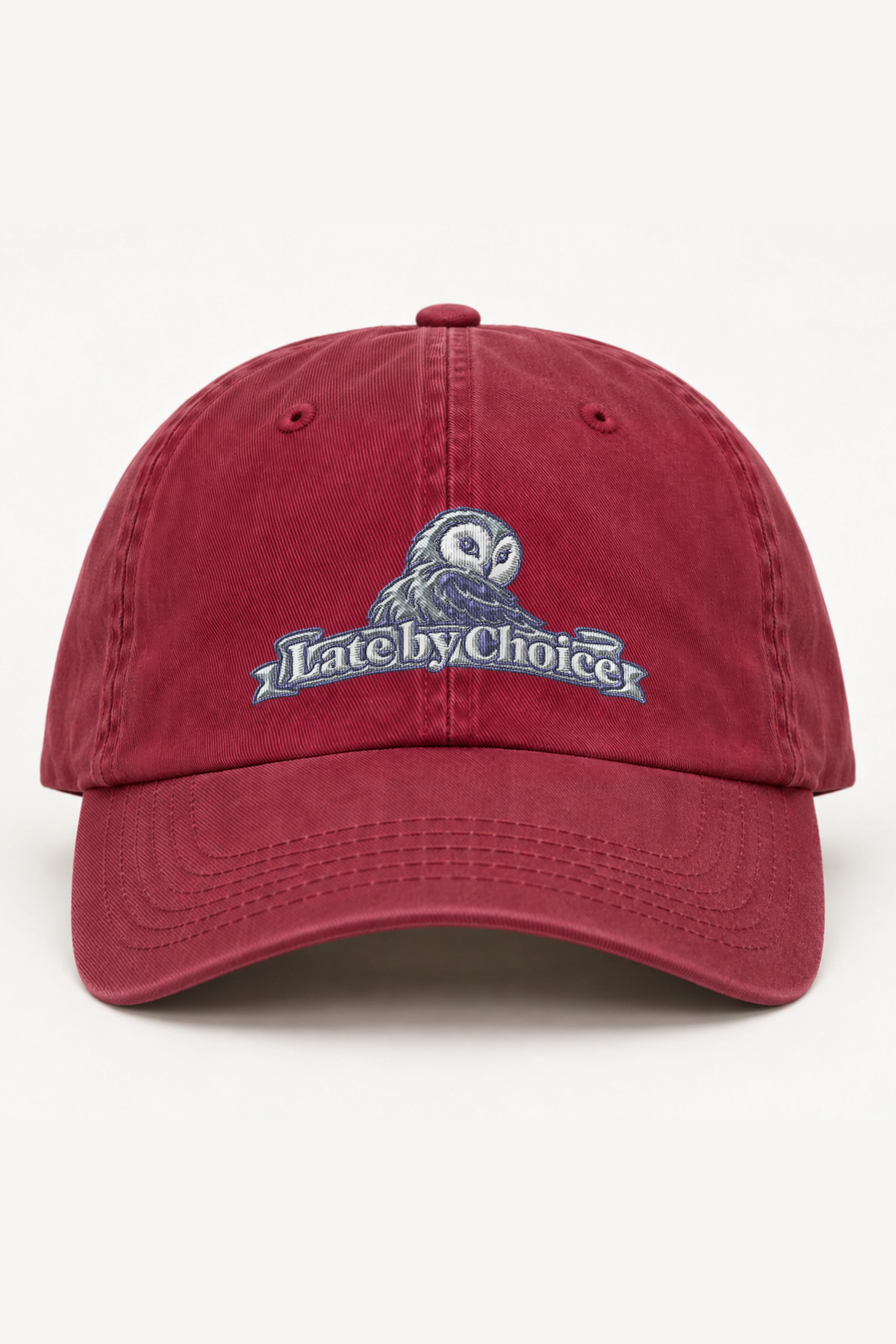 "Late by Choice Owl" Classic Dad Hat · Embroidered