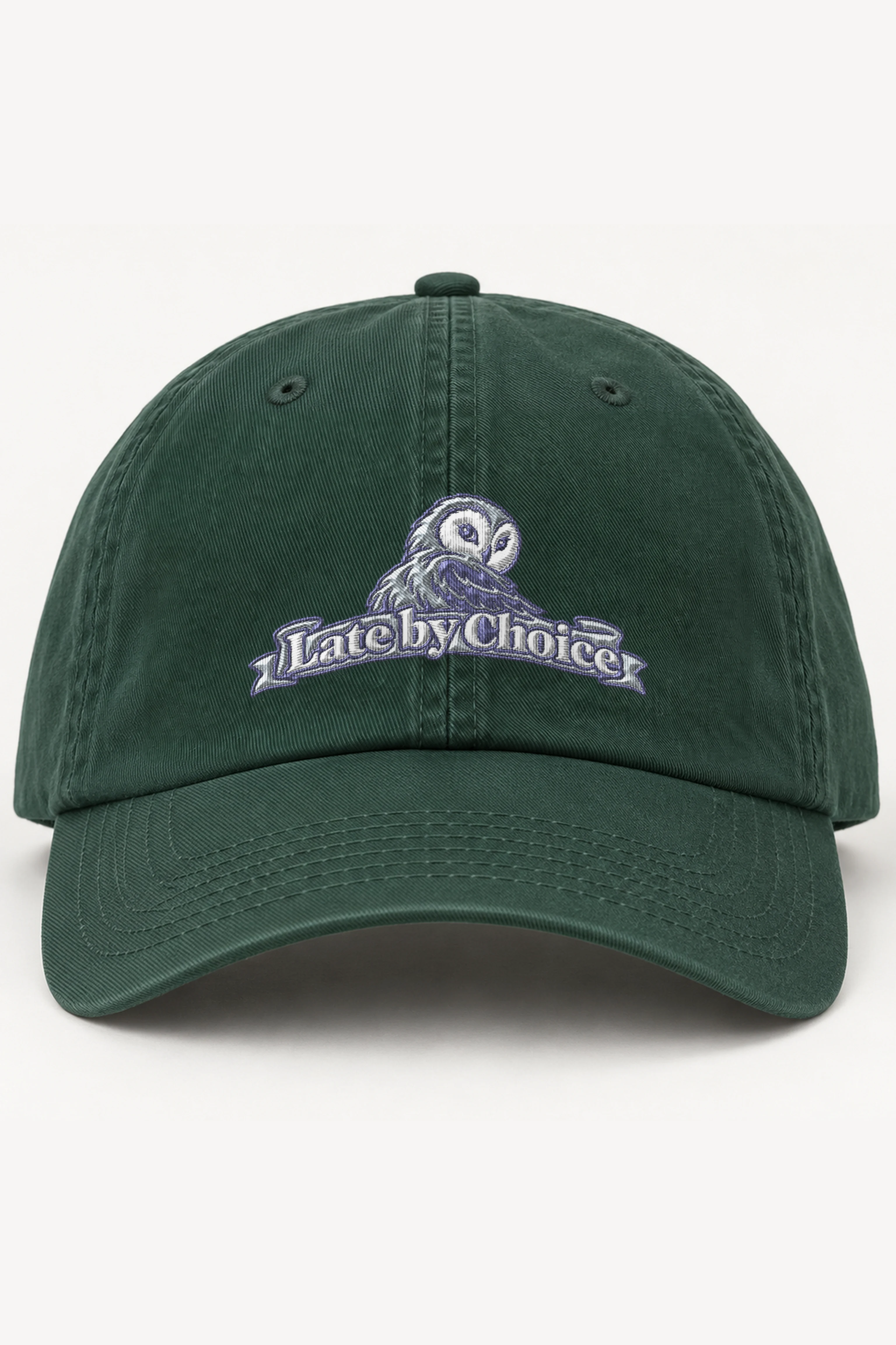 "Late by Choice Owl" Classic Dad Hat · Embroidered