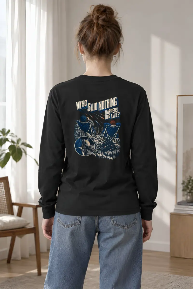 “Late Night Meteor Watch” Unisex Longsleeve T-shirt