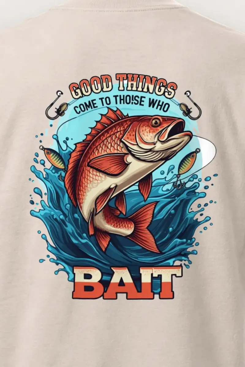 "Leaping Fish" Heavyweight Unisex Crewneck T-shirt