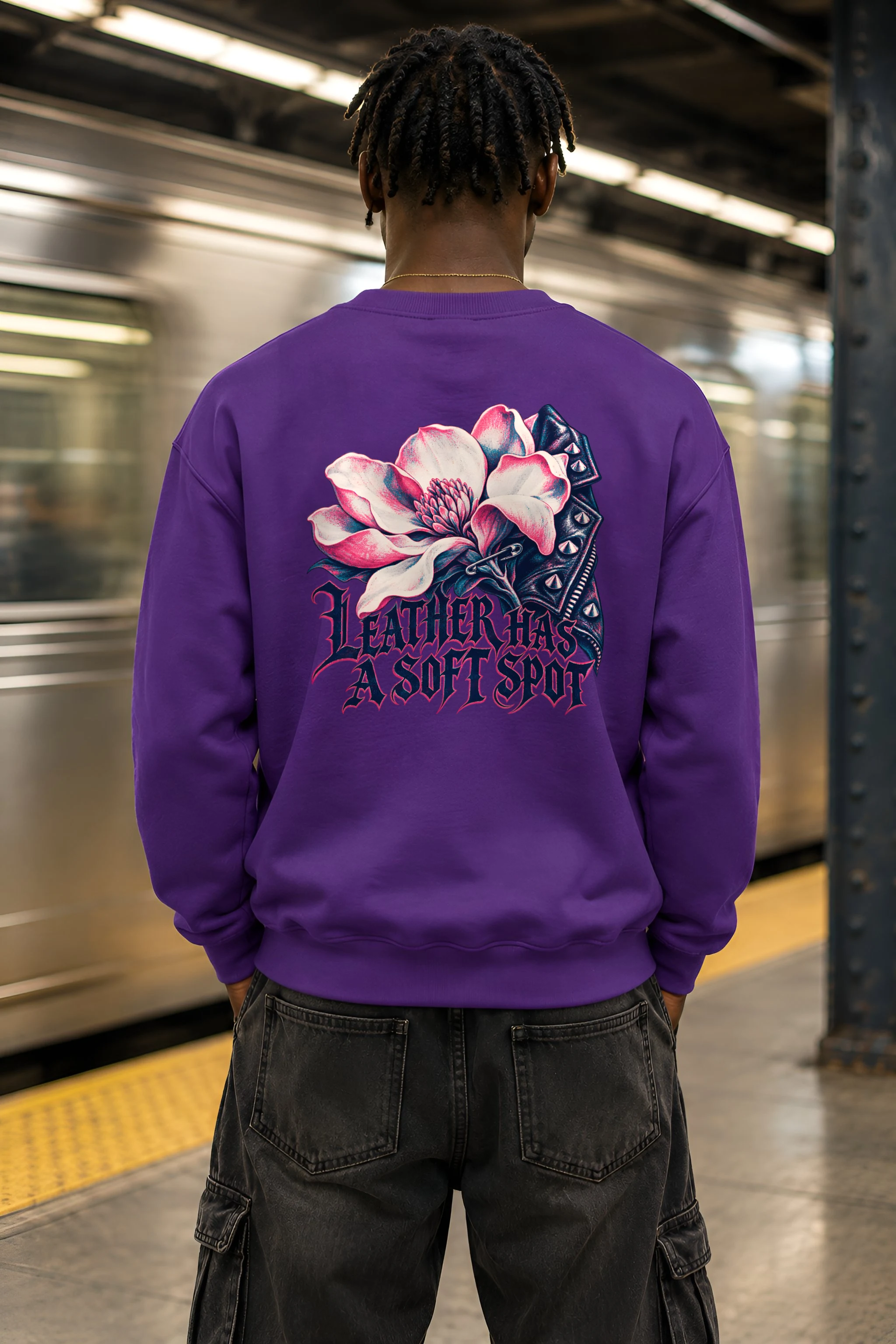 "Leather Has a Soft Spot" Heavy Blend Unisex Crewneck Sweatshirt