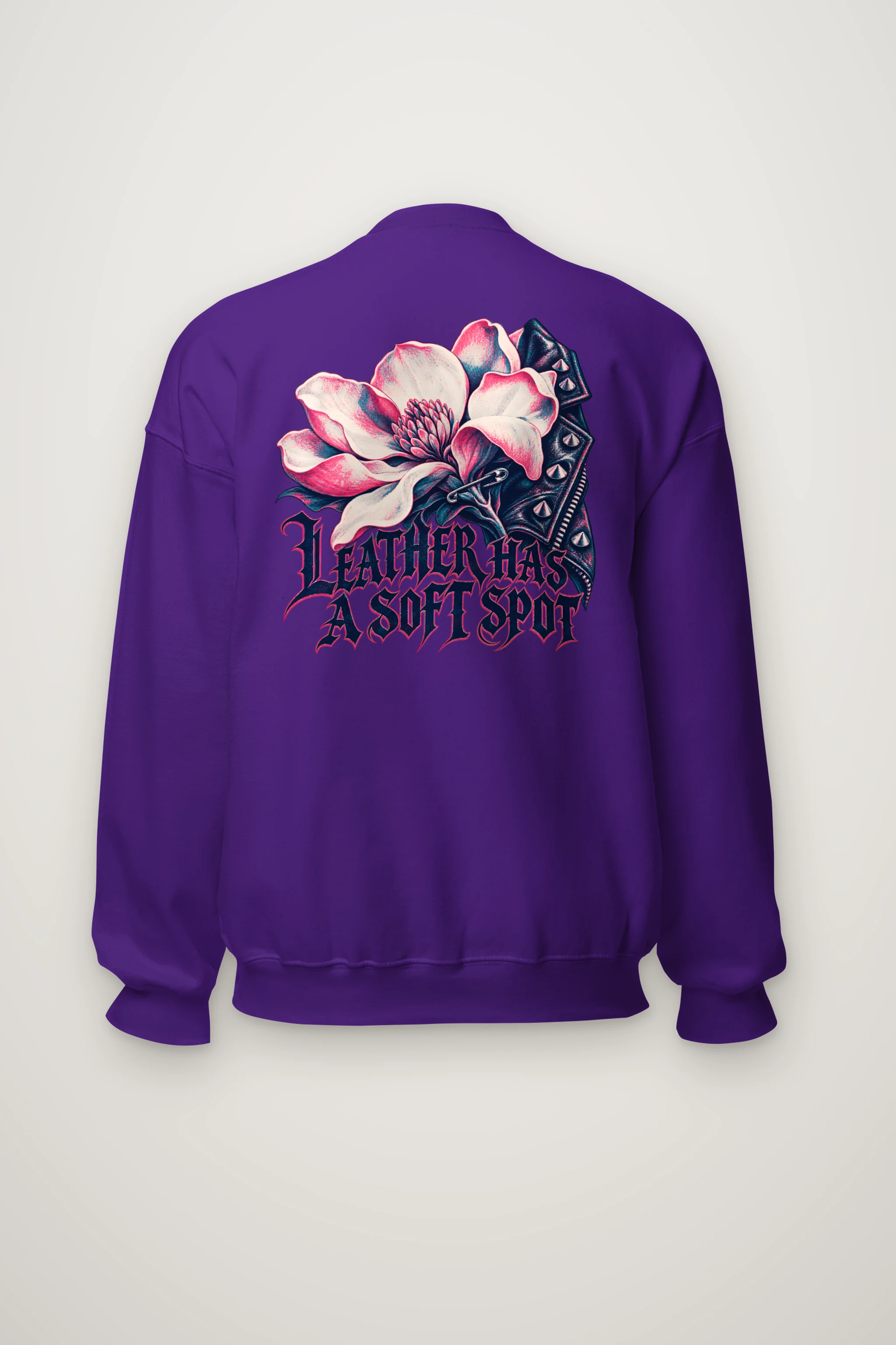 "Leather Has a Soft Spot" Heavy Blend Unisex Crewneck Sweatshirt