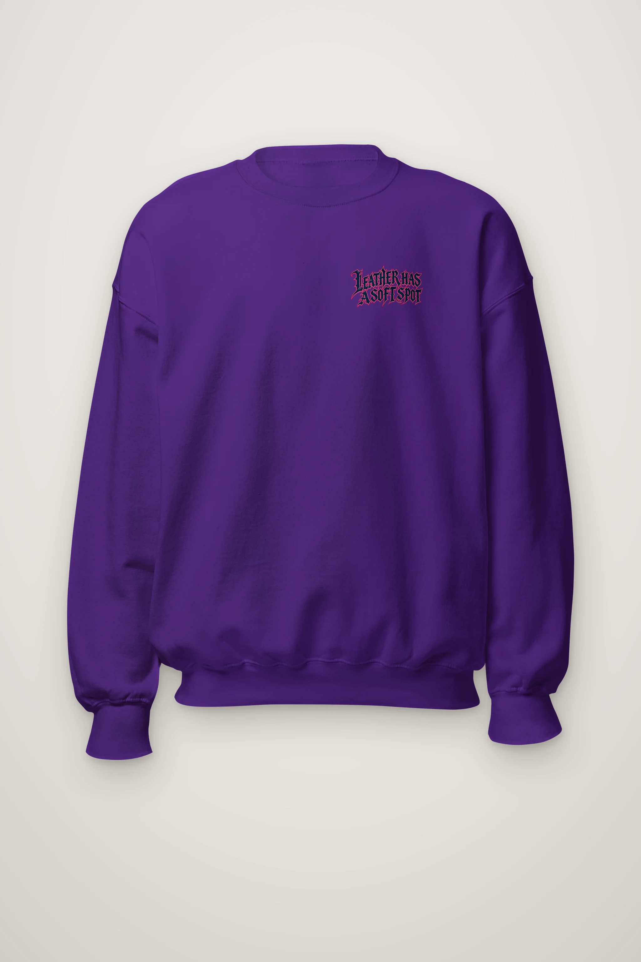 "Leather Has a Soft Spot" Heavy Blend Unisex Crewneck Sweatshirt
