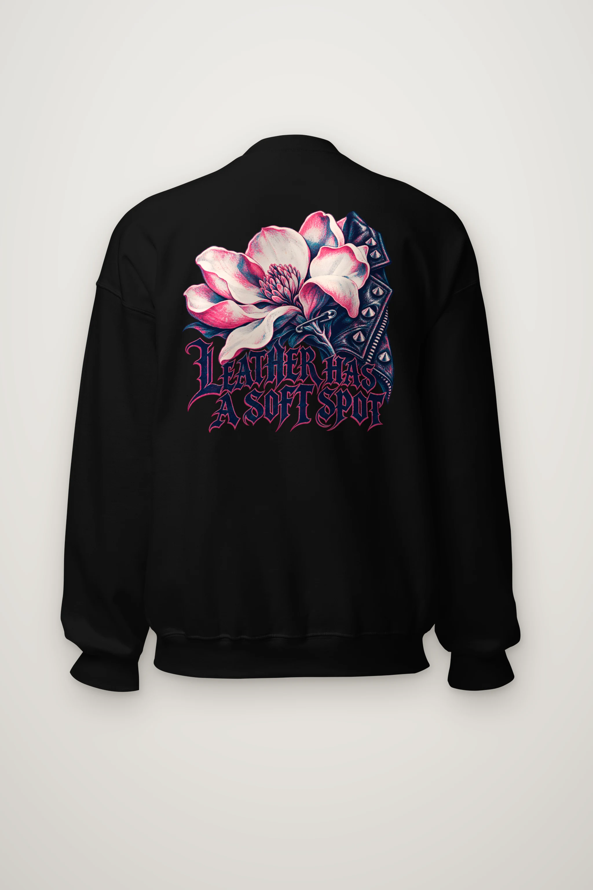 "Leather Has a Soft Spot" Heavy Blend Unisex Crewneck Sweatshirt