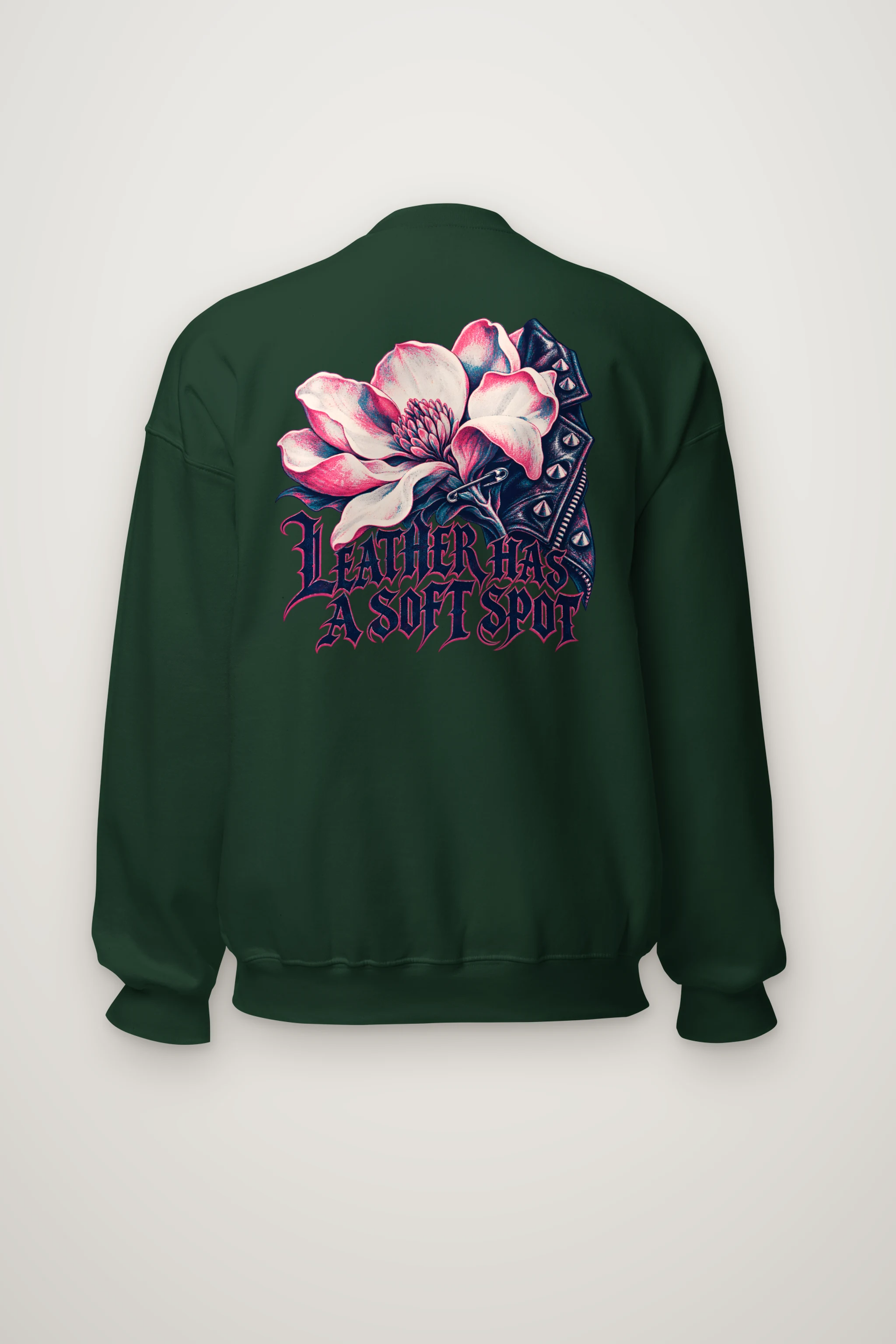 "Leather Has a Soft Spot" Heavy Blend Unisex Crewneck Sweatshirt