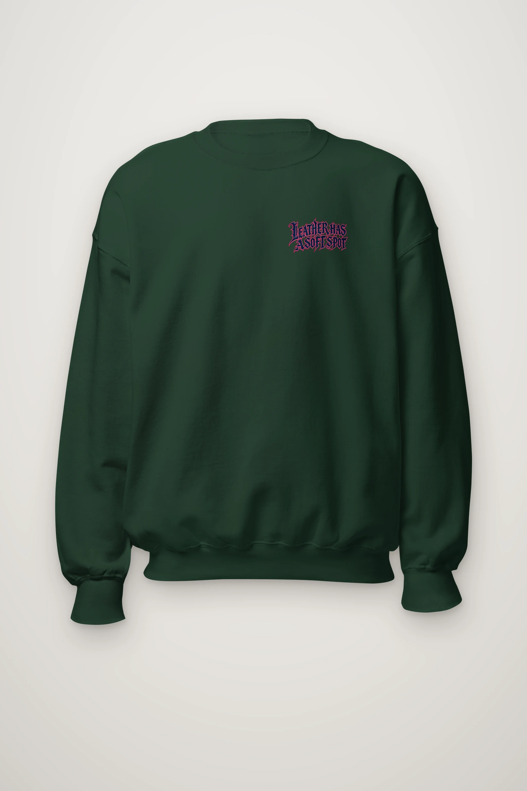 "Leather Has a Soft Spot" Heavy Blend Unisex Crewneck Sweatshirt