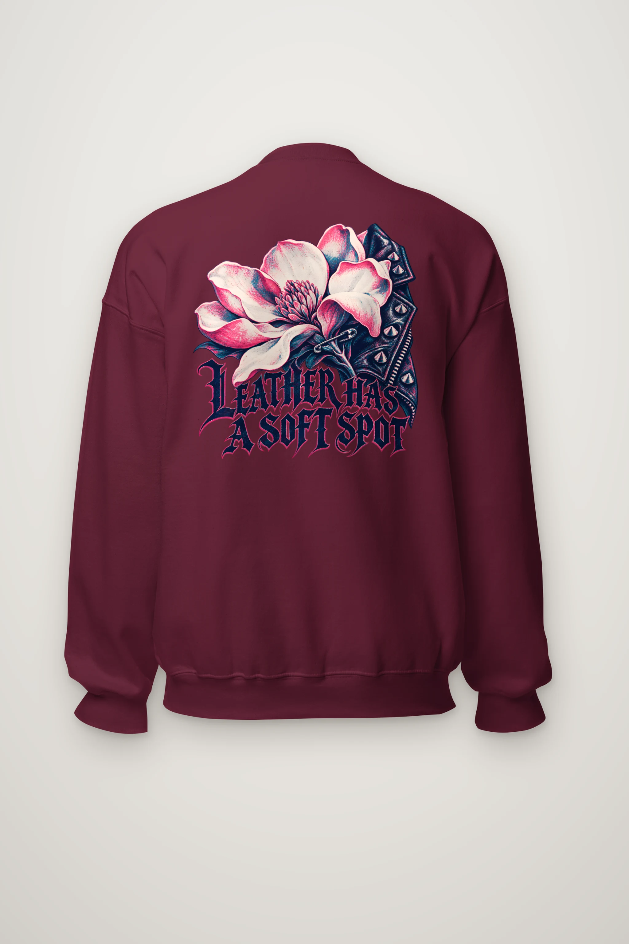 "Leather Has a Soft Spot" Heavy Blend Unisex Crewneck Sweatshirt