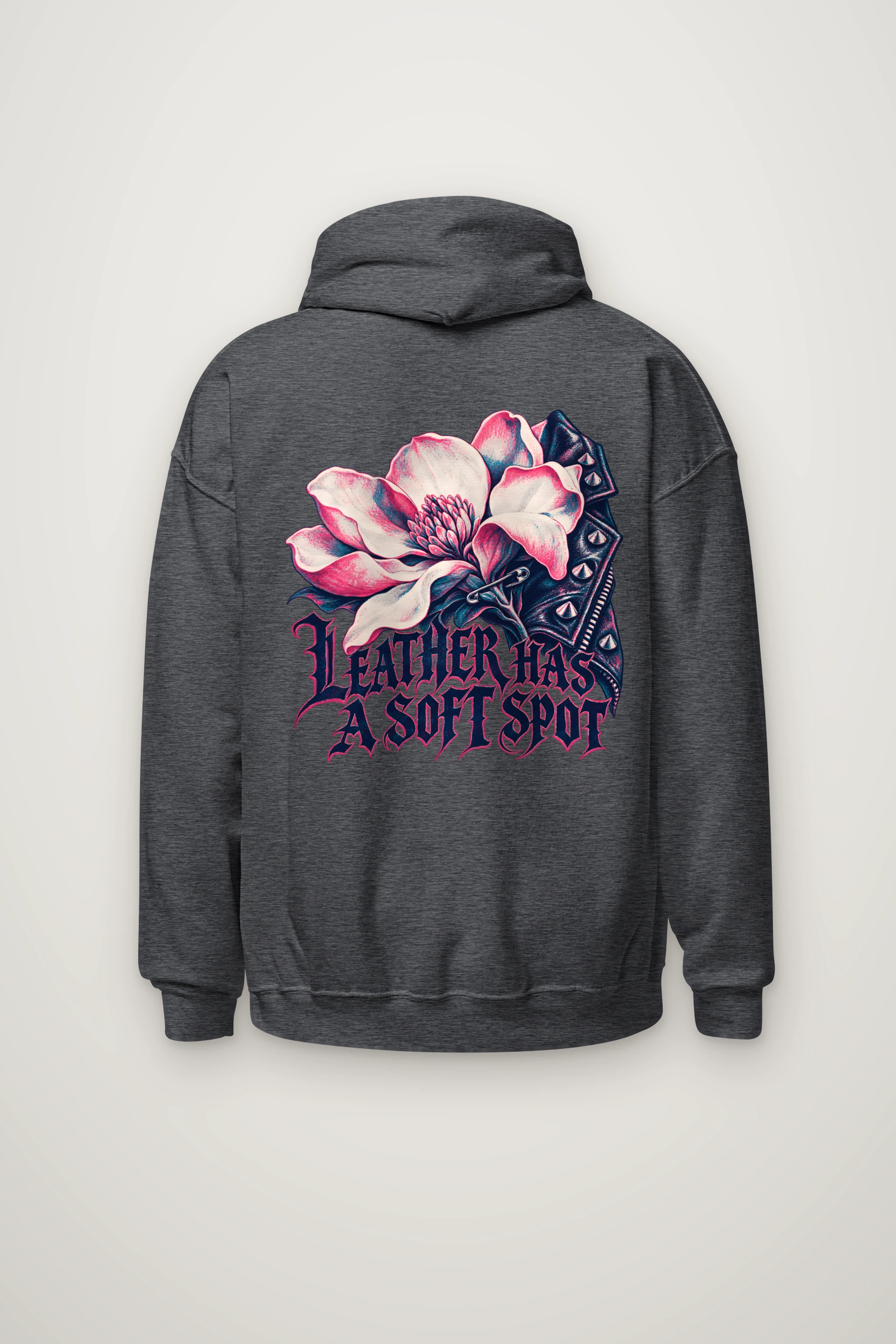 "Leather Has a Soft Spot" Heavy Blend Unisex Pullover Hoodie