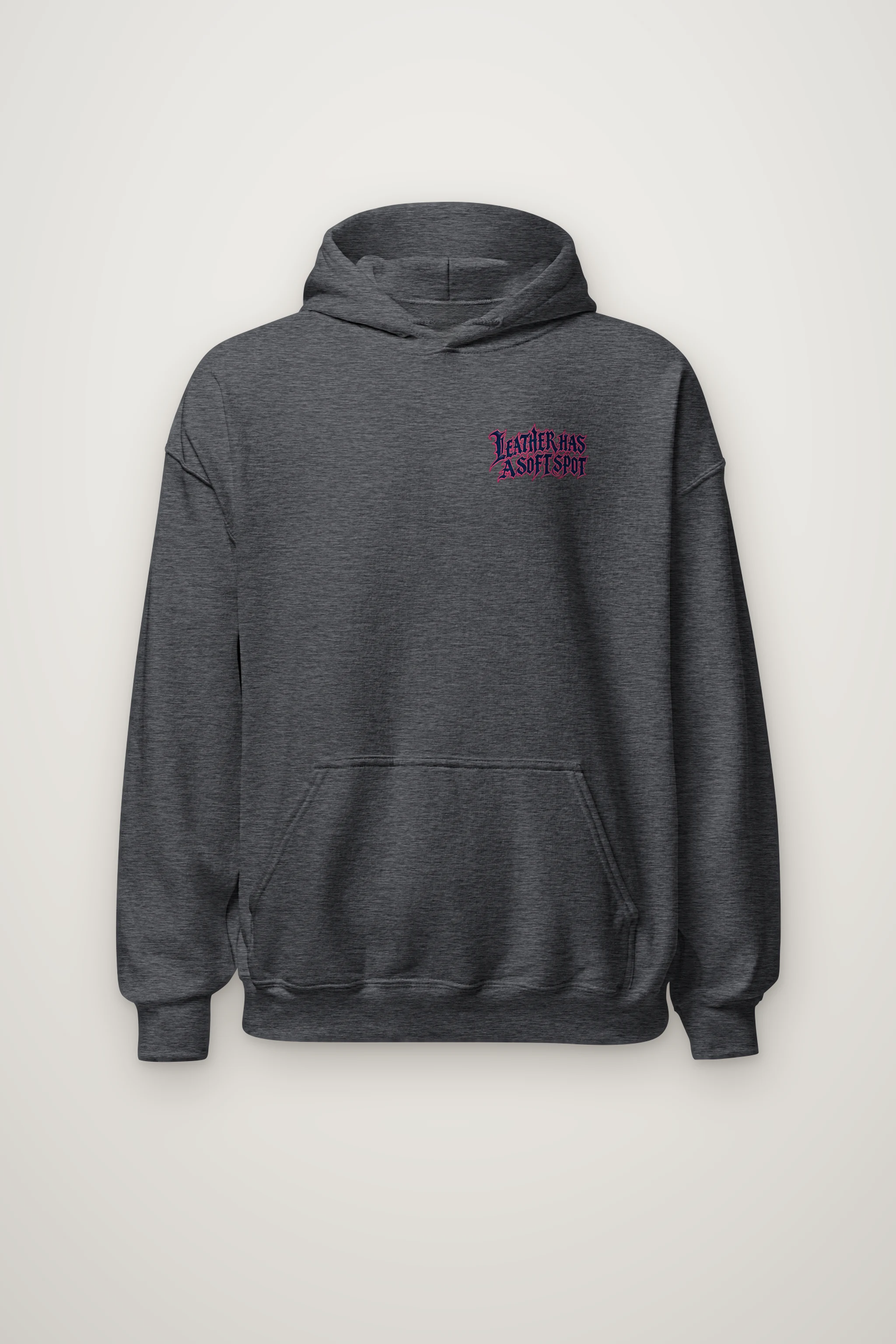"Leather Has a Soft Spot" Heavy Blend Unisex Pullover Hoodie