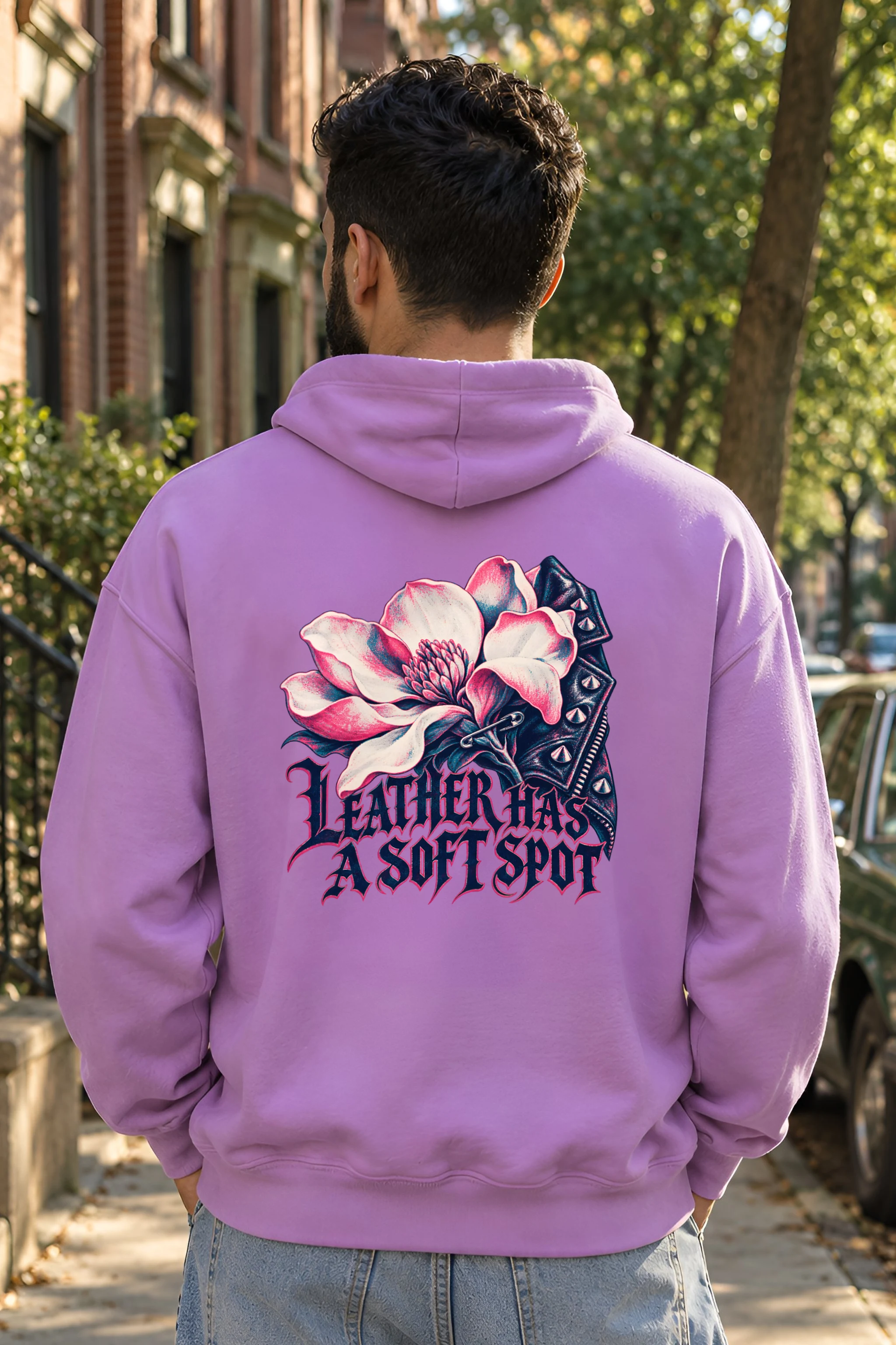 "Leather Has a Soft Spot" Heavy Blend Unisex Pullover Hoodie