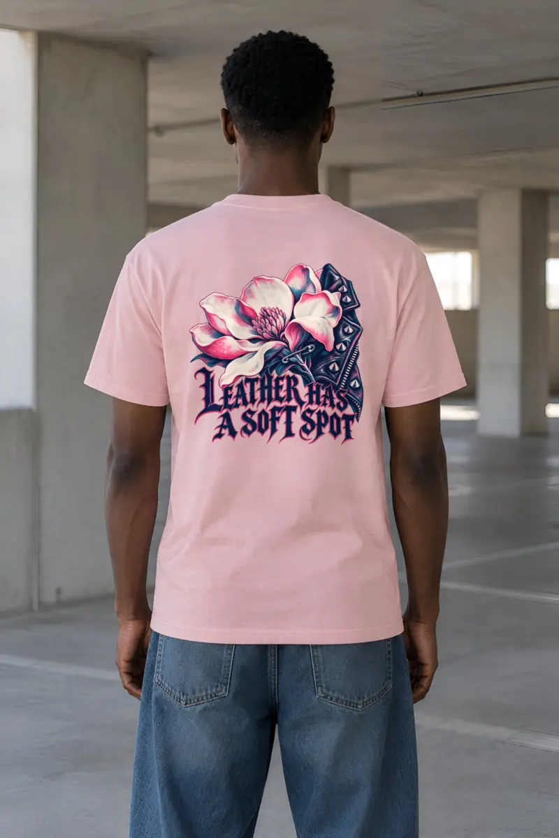 “Leather Has a Soft Spot” Heavyweight Unisex Crewneck T-shirt