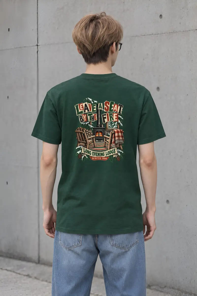 "Leave a Seat by the Fire" Heavyweight Unisex Crewneck T-shirt