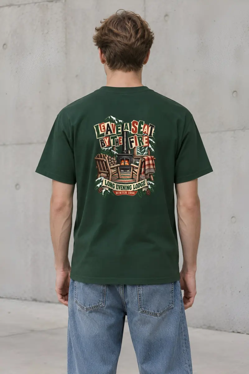"Leave a Seat by the Fire" Heavyweight Unisex Crewneck T-shirt