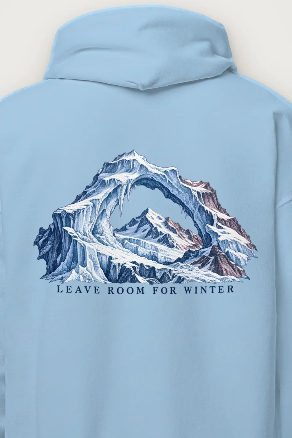 "Leave Room for Winter" Heavy Blend Unisex Pullover Hoodie - the graphic up close