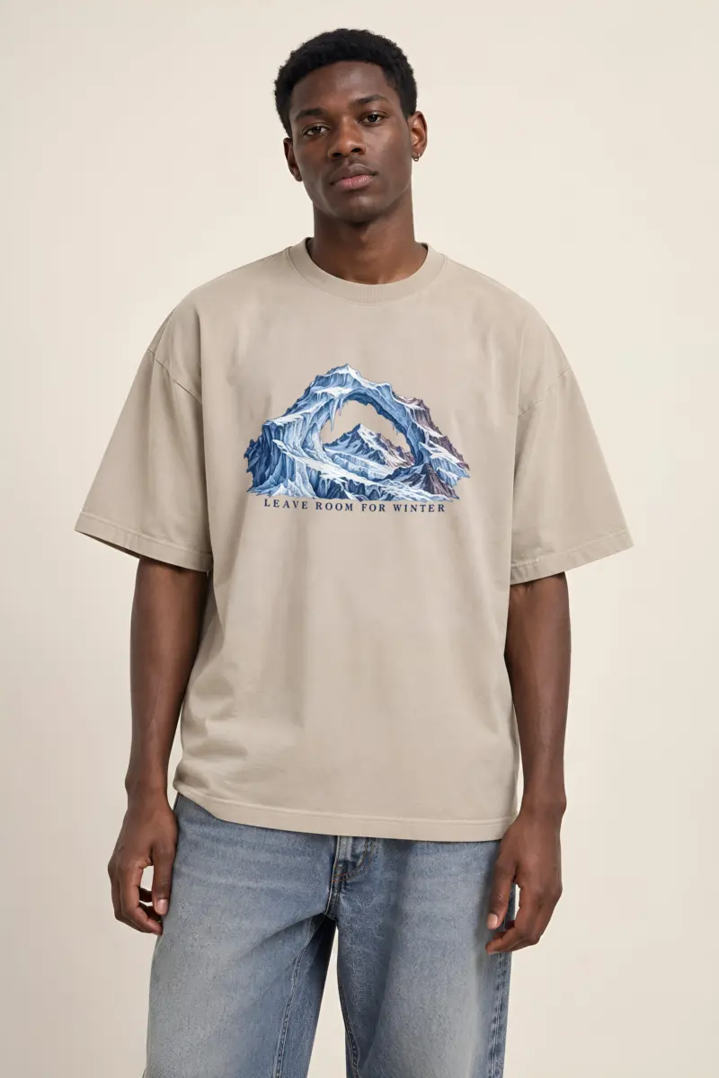 "Leave Room for Winter" Unisex Oversized Heavyweight Crewneck T-Shirt