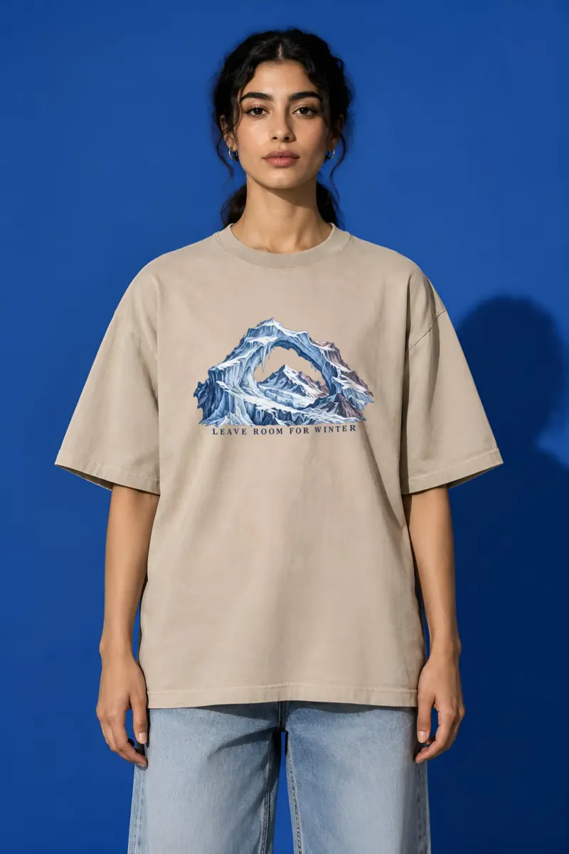 "Leave Room for Winter" Unisex Oversized Heavyweight Crewneck T-Shirt