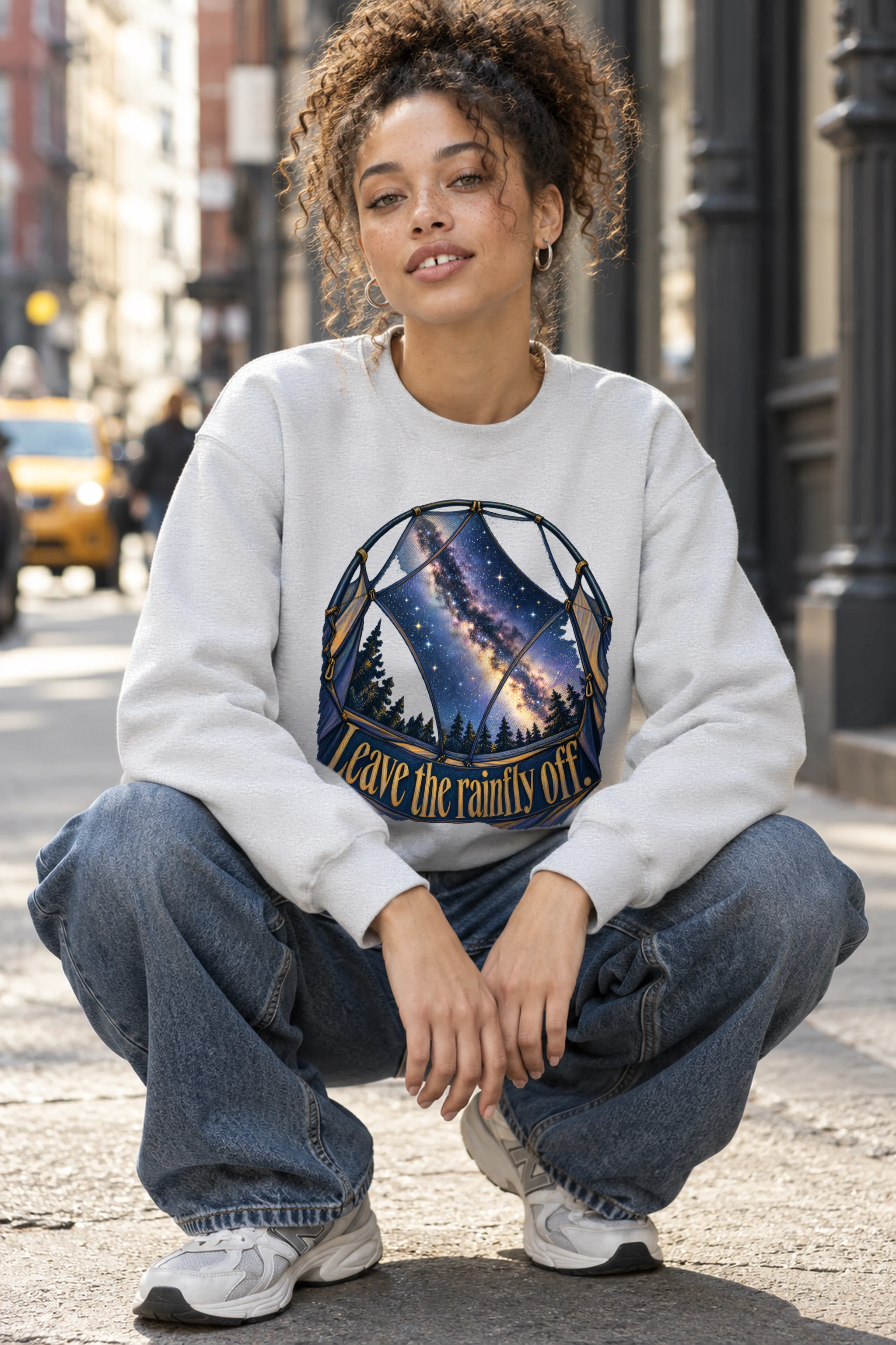 "Leave The Rainfly Off" Heavy Blend Unisex Crewneck Sweatshirt