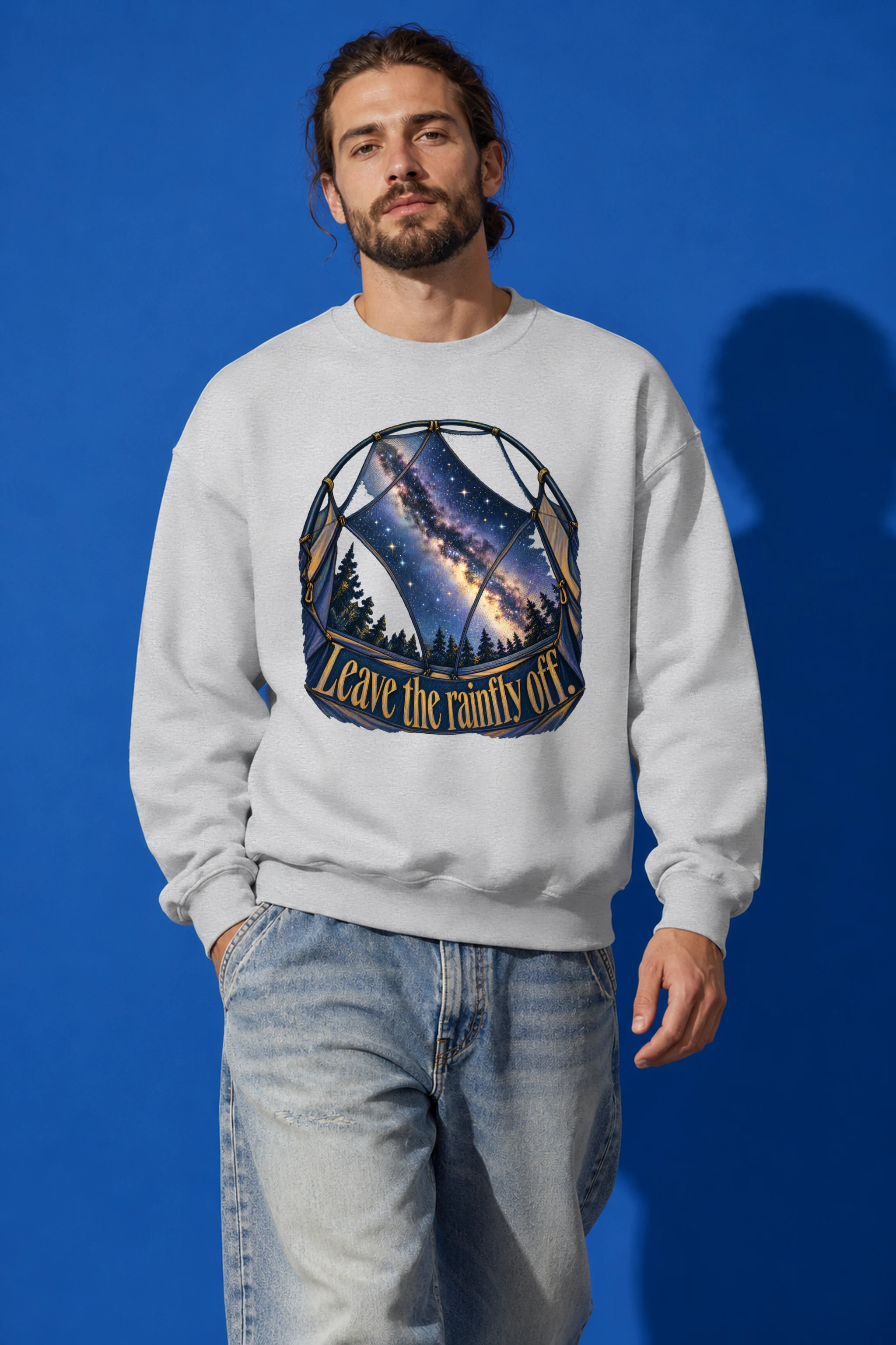 "Leave The Rainfly Off" Heavy Blend Unisex Crewneck Sweatshirt