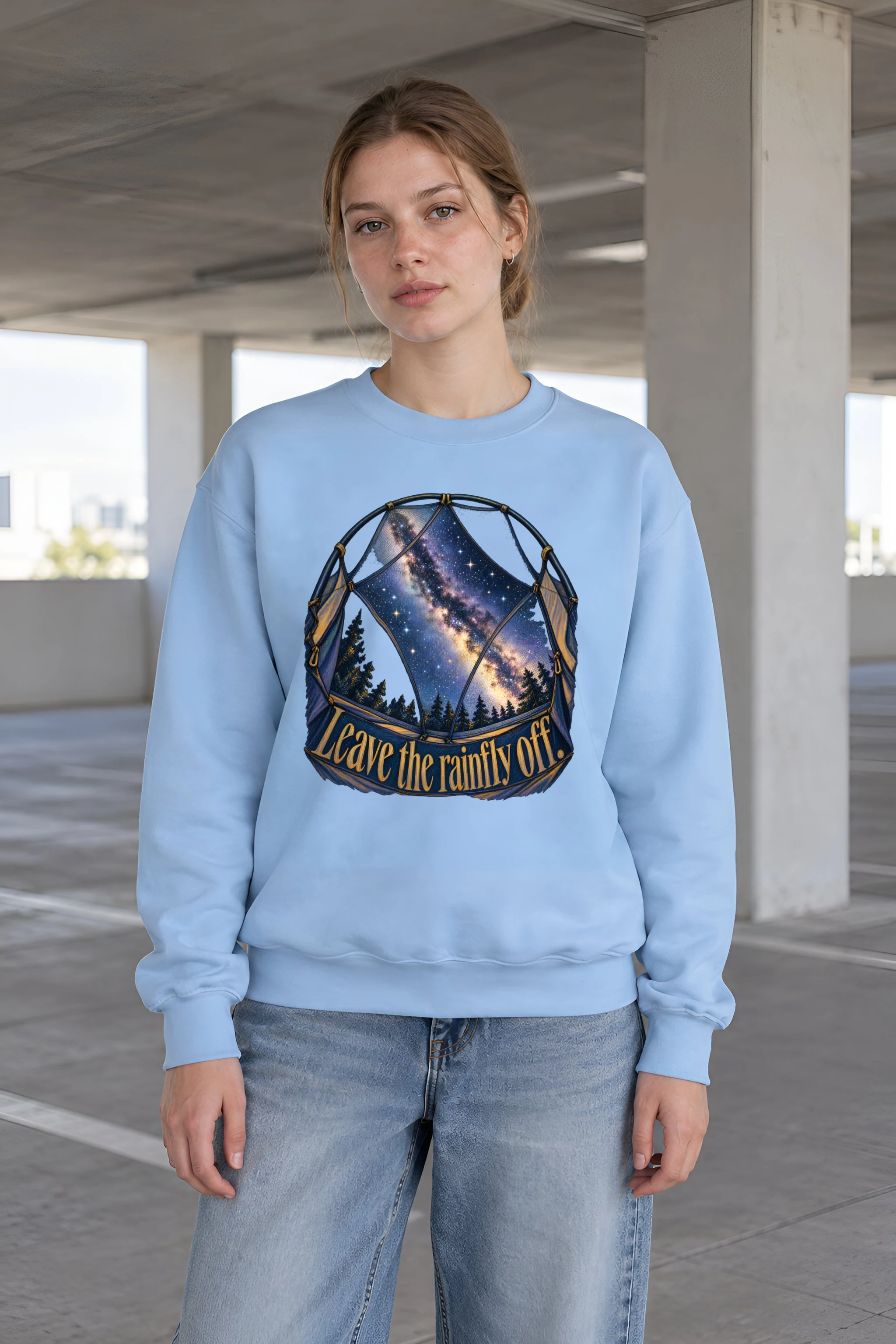"Leave The Rainfly Off" Heavy Blend Unisex Crewneck Sweatshirt