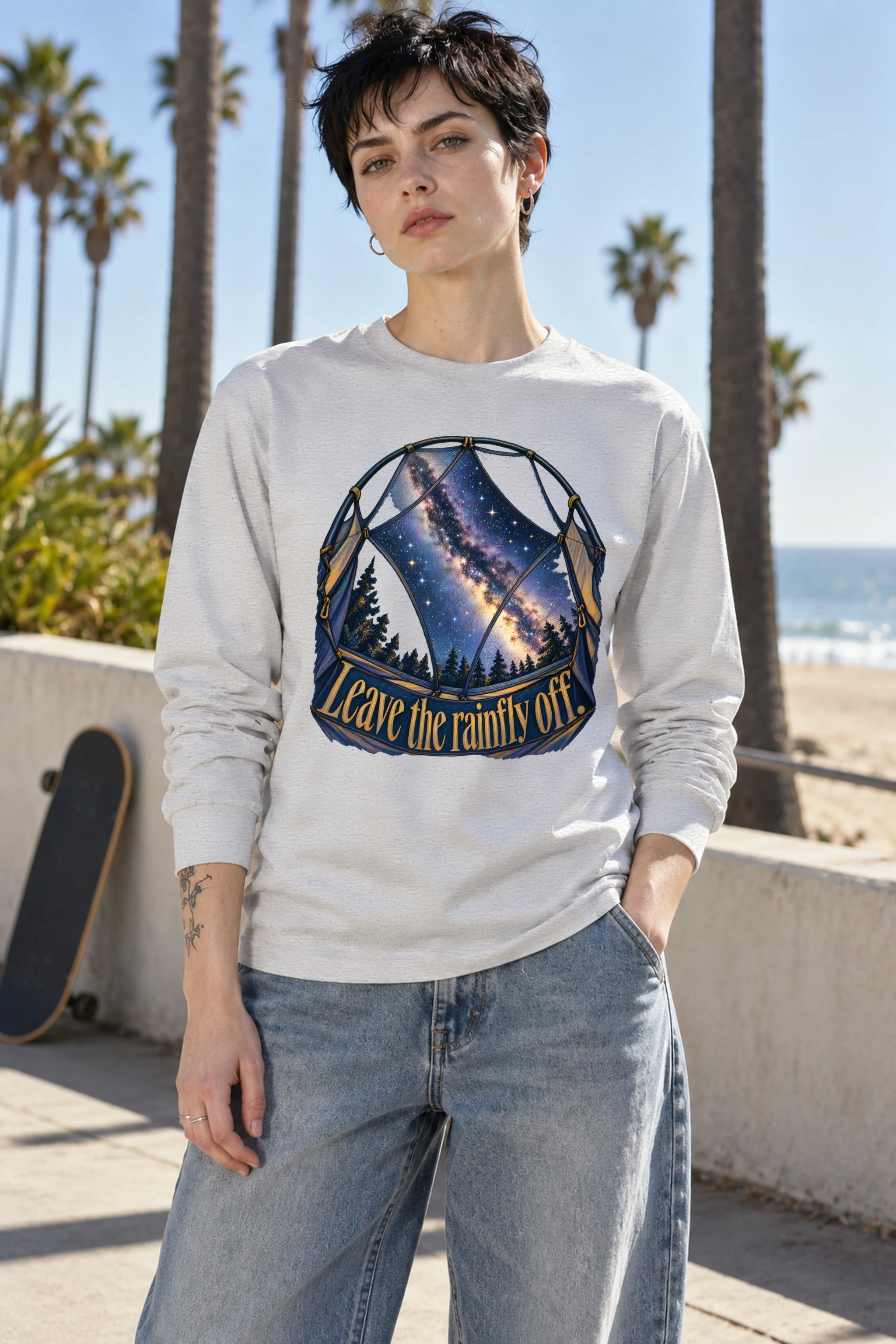 "Leave the Rainfly Off" Unisex Longsleeve T-shirt