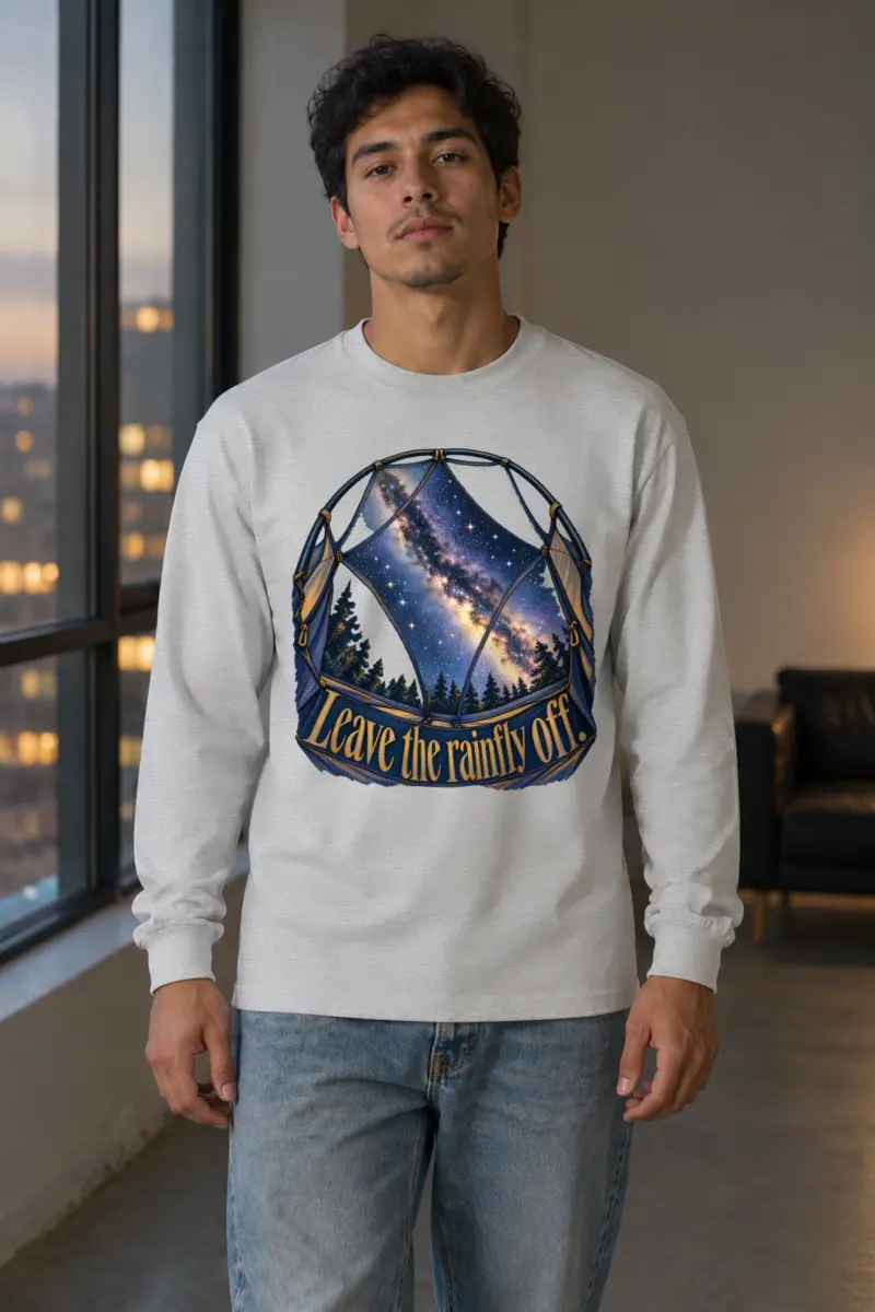 "Leave the Rainfly Off" Unisex Longsleeve T-shirt