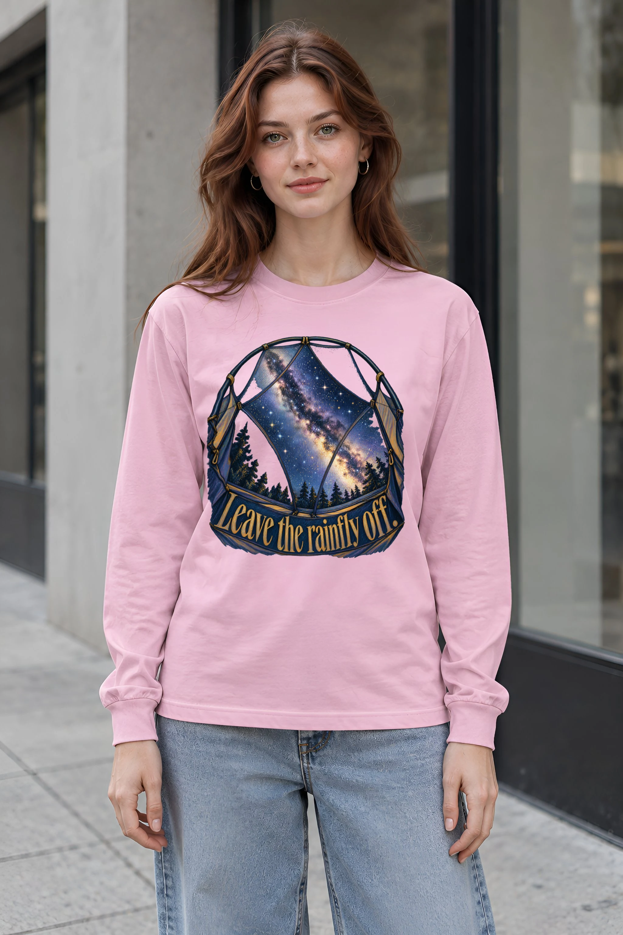"Leave the Rainfly Off" Unisex Longsleeve T-shirt