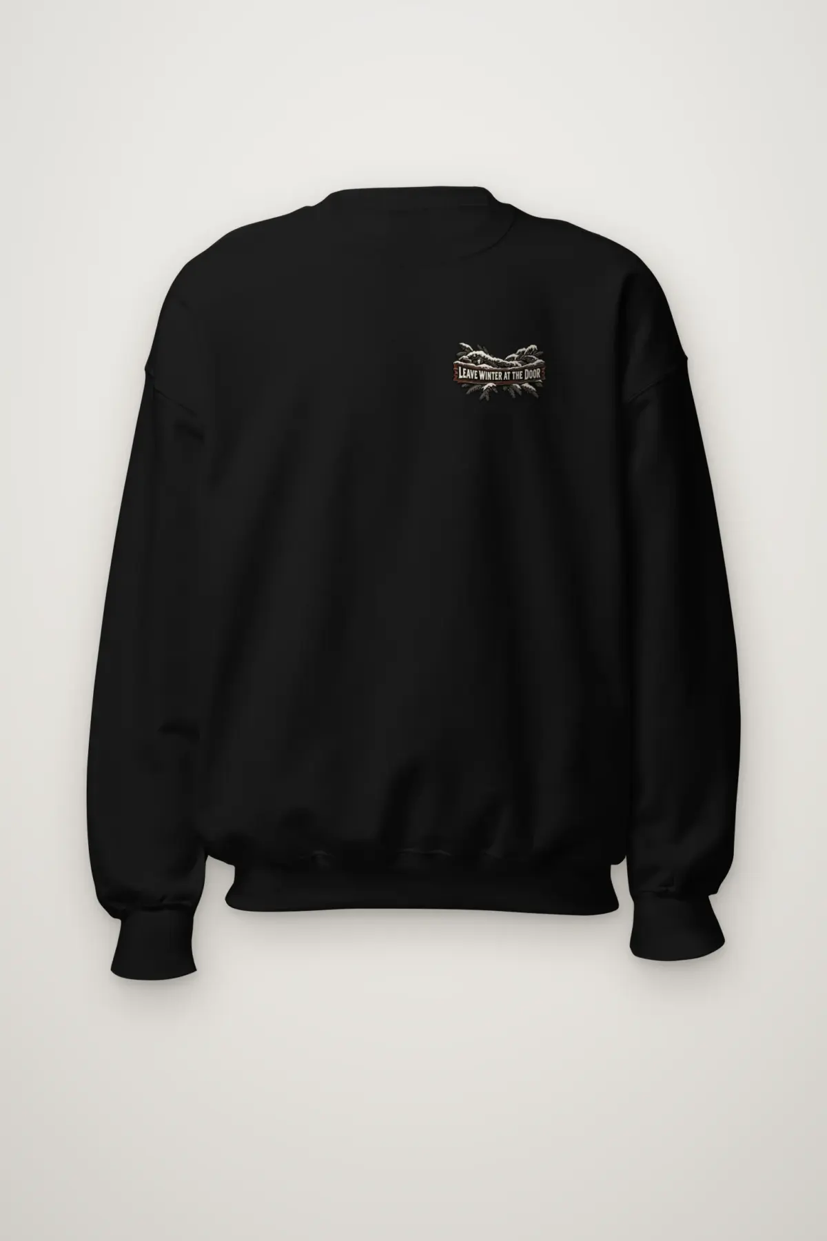 "Leave Winter at the Door" Heavy Blend Unisex Crewneck Sweatshirt