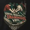 "Leaving Requires a Unanimous Vote" Men's Oversized Heavyweight Crewneck T-Shirt
