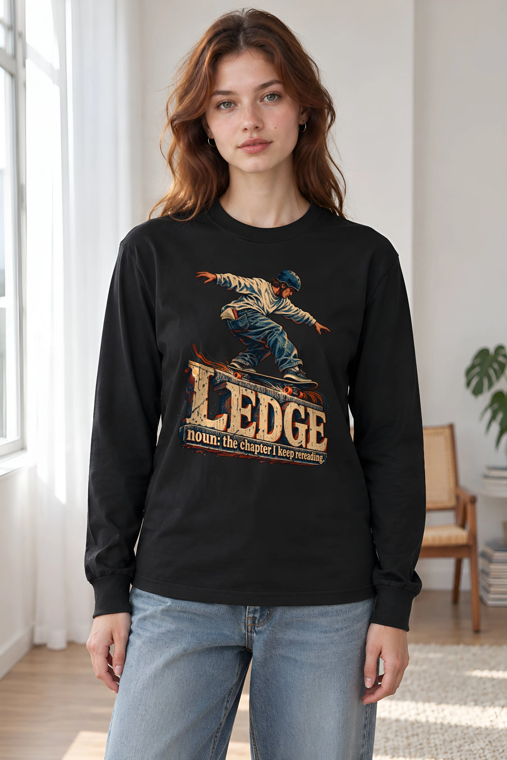 "Ledge Chapter I Keep Rereading" Unisex Longsleeve T-shirt