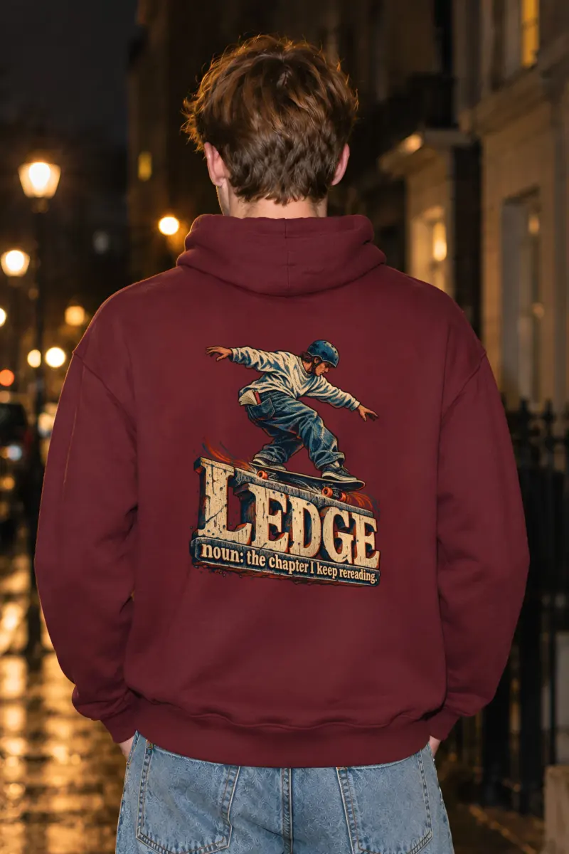 “Ledge Chapter I Keep Rereading” Unisex Pullover Hoodie