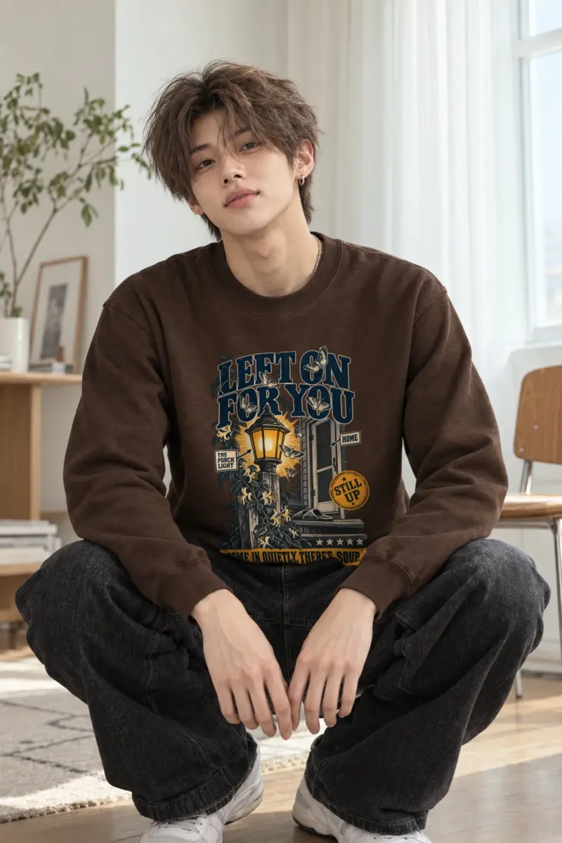 "Left On For You" Heavy Blend Unisex Crewneck Sweatshirt