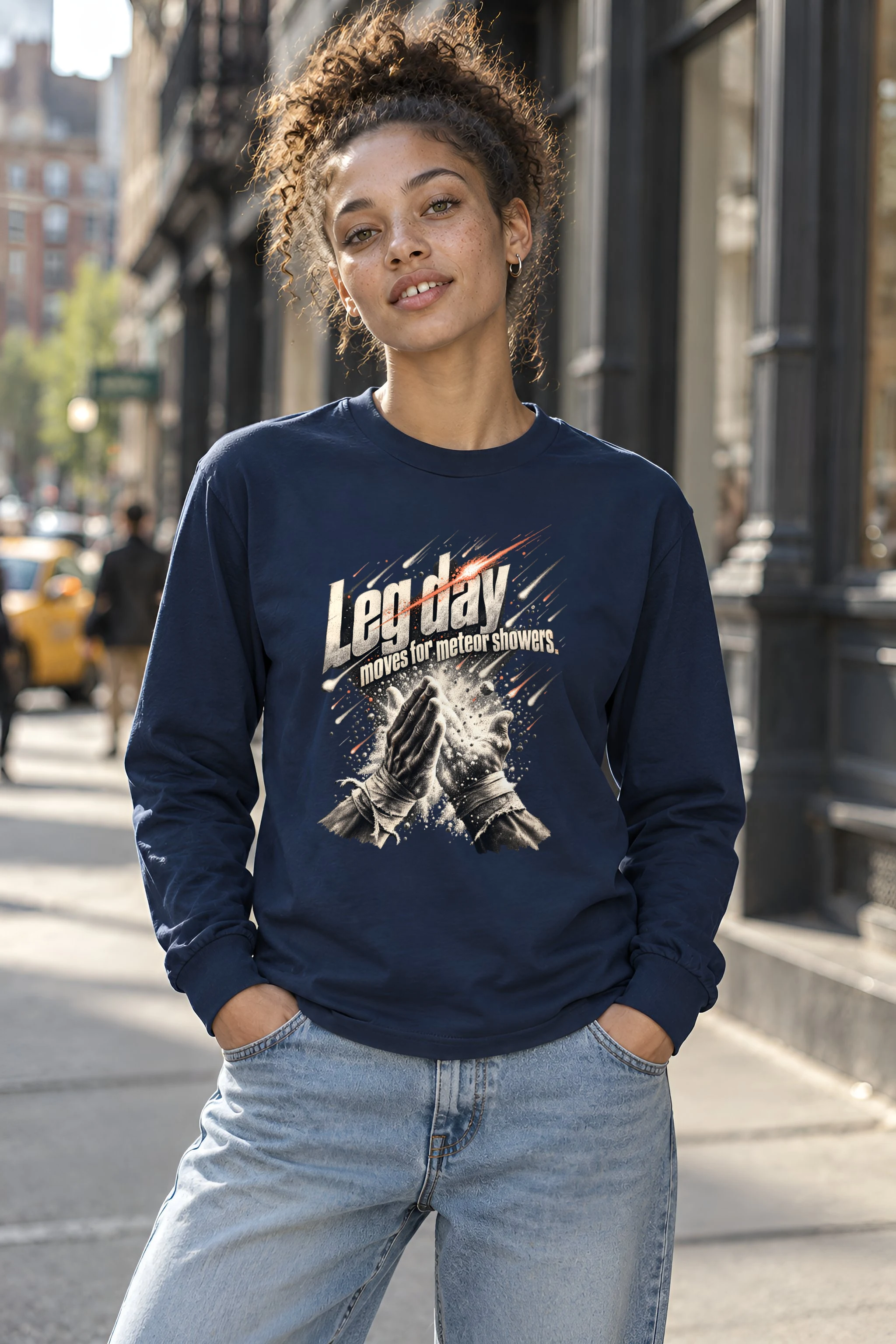 "Leg Day Meteor Showers" Unisex Longsleeve T-shirt