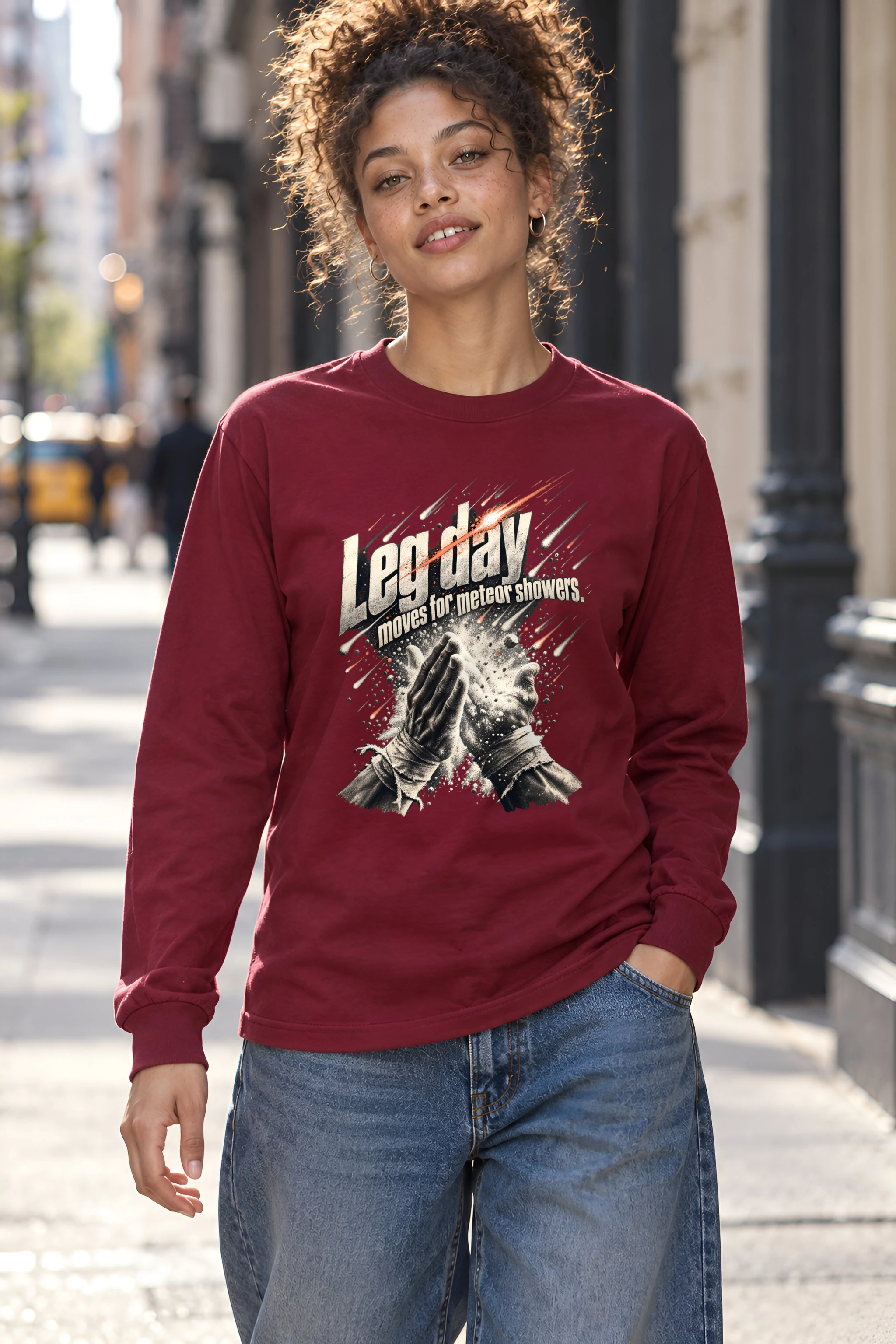 "Leg Day Meteor Showers" Unisex Longsleeve T-shirt